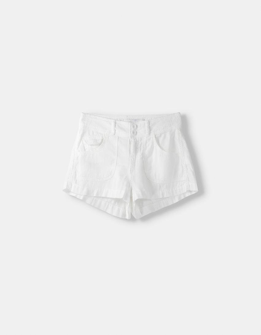 Short double boutonné-Écru-4