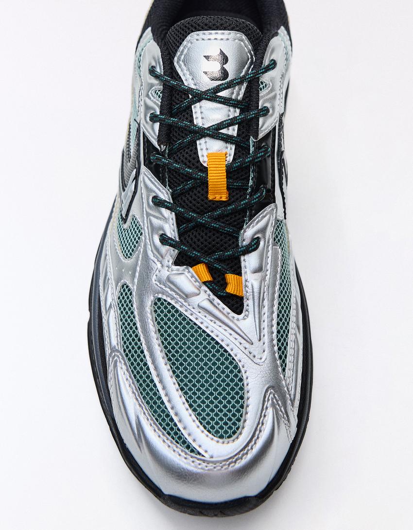 Asymmetric detail trainers-Multicolored