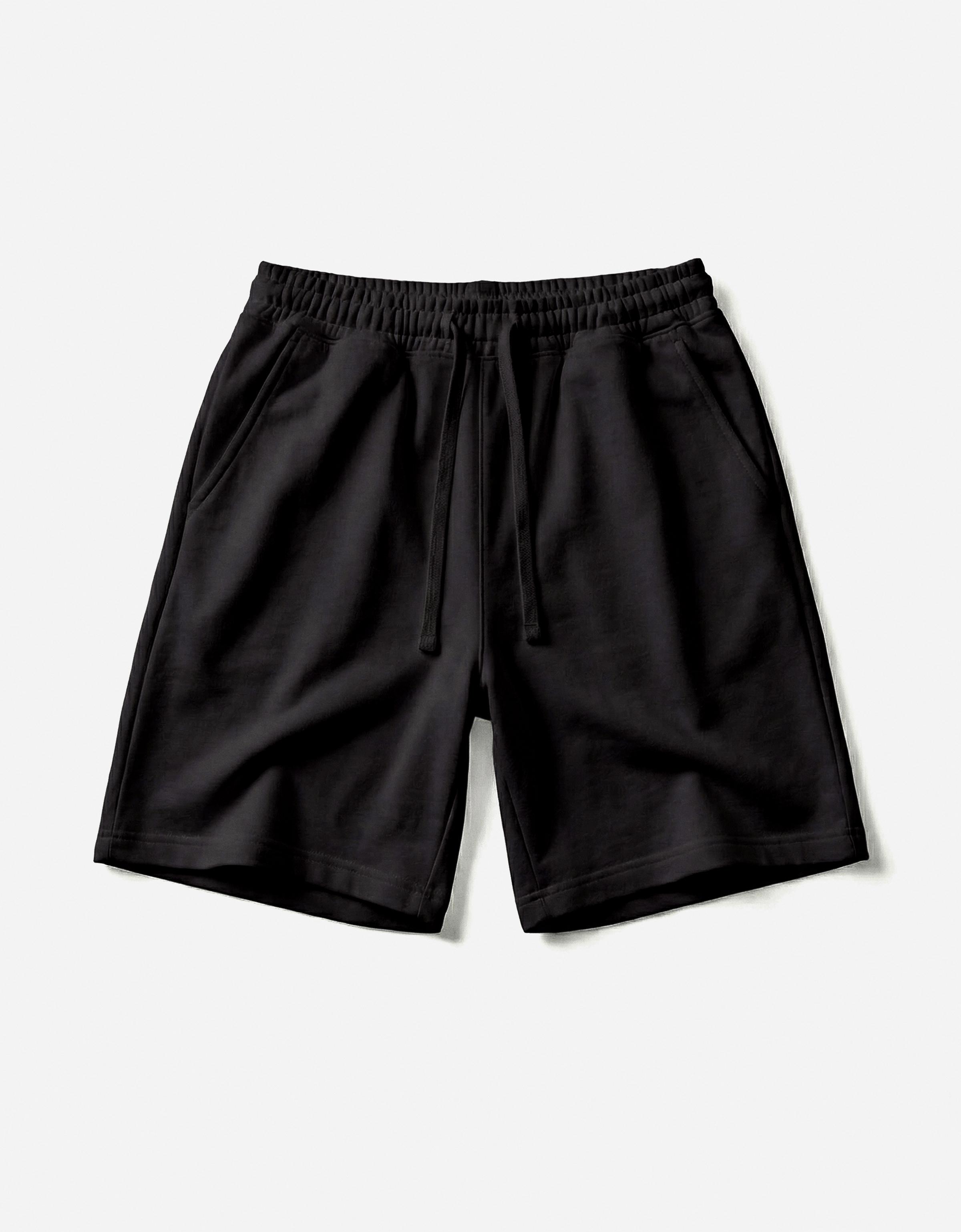 Plush Bermuda shorts — Black