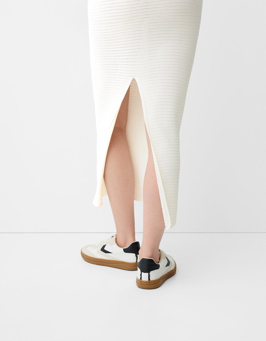 Vestido midi tirantes calados-Créma-5