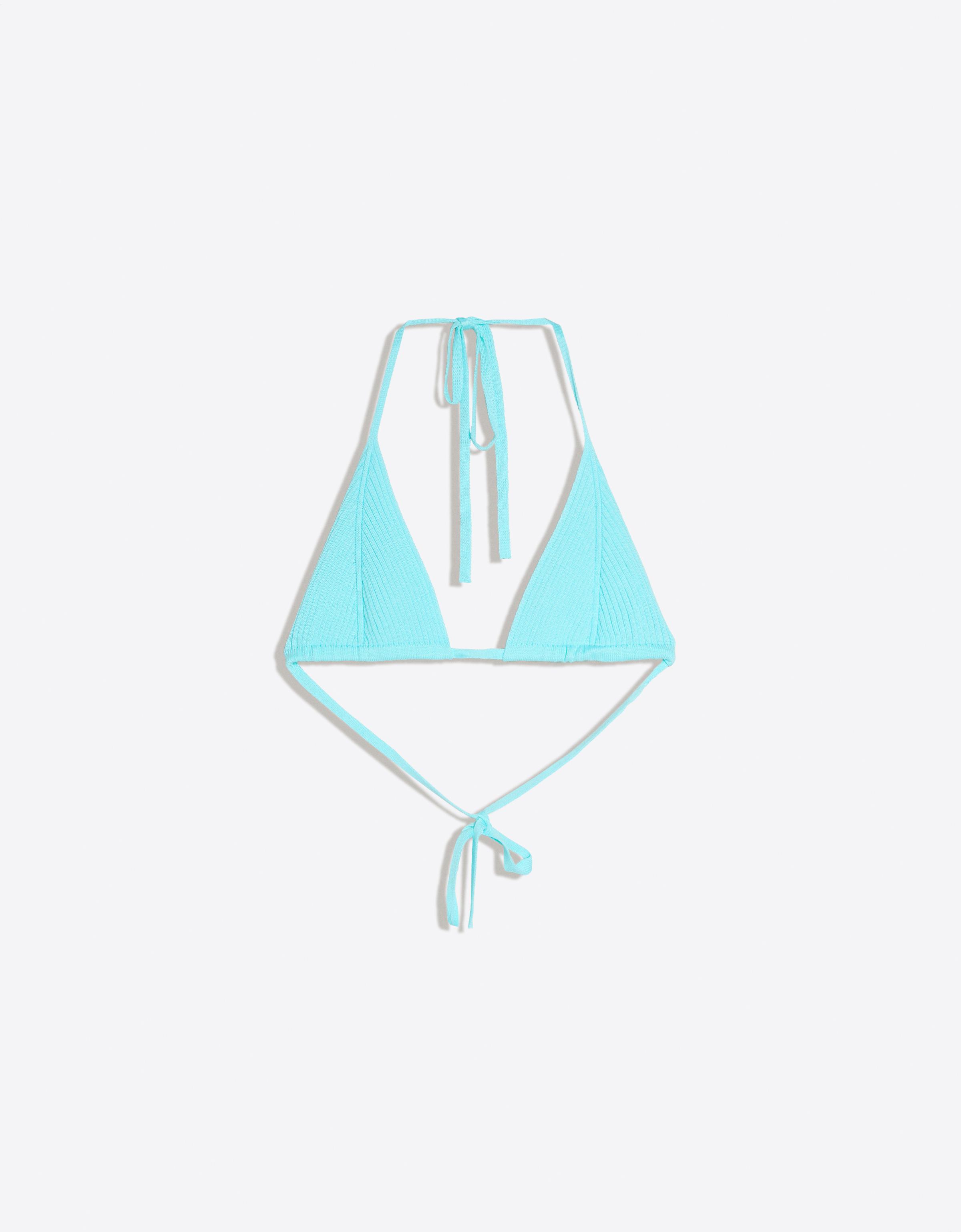 Triangle bikini top — Light blue