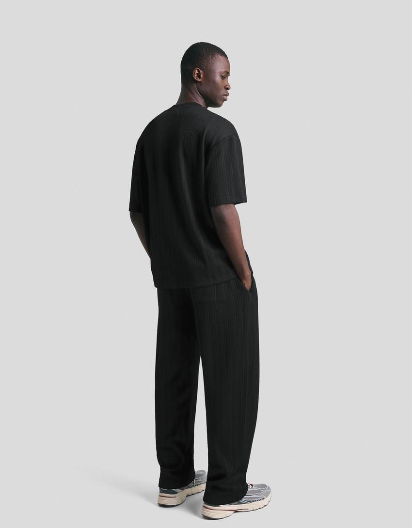 Pantalon structure-Noir