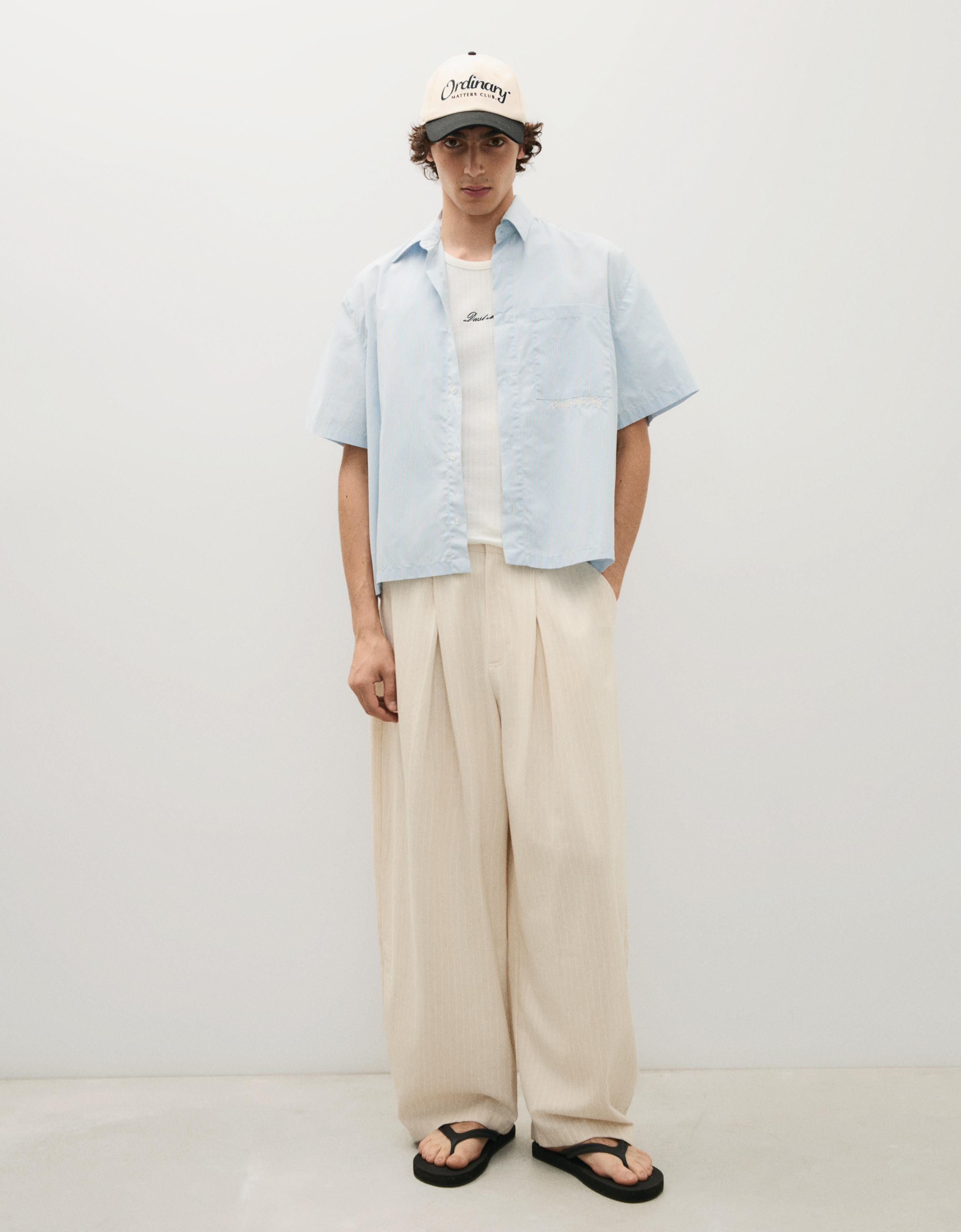 Super baggy pleated trousers — Sand
