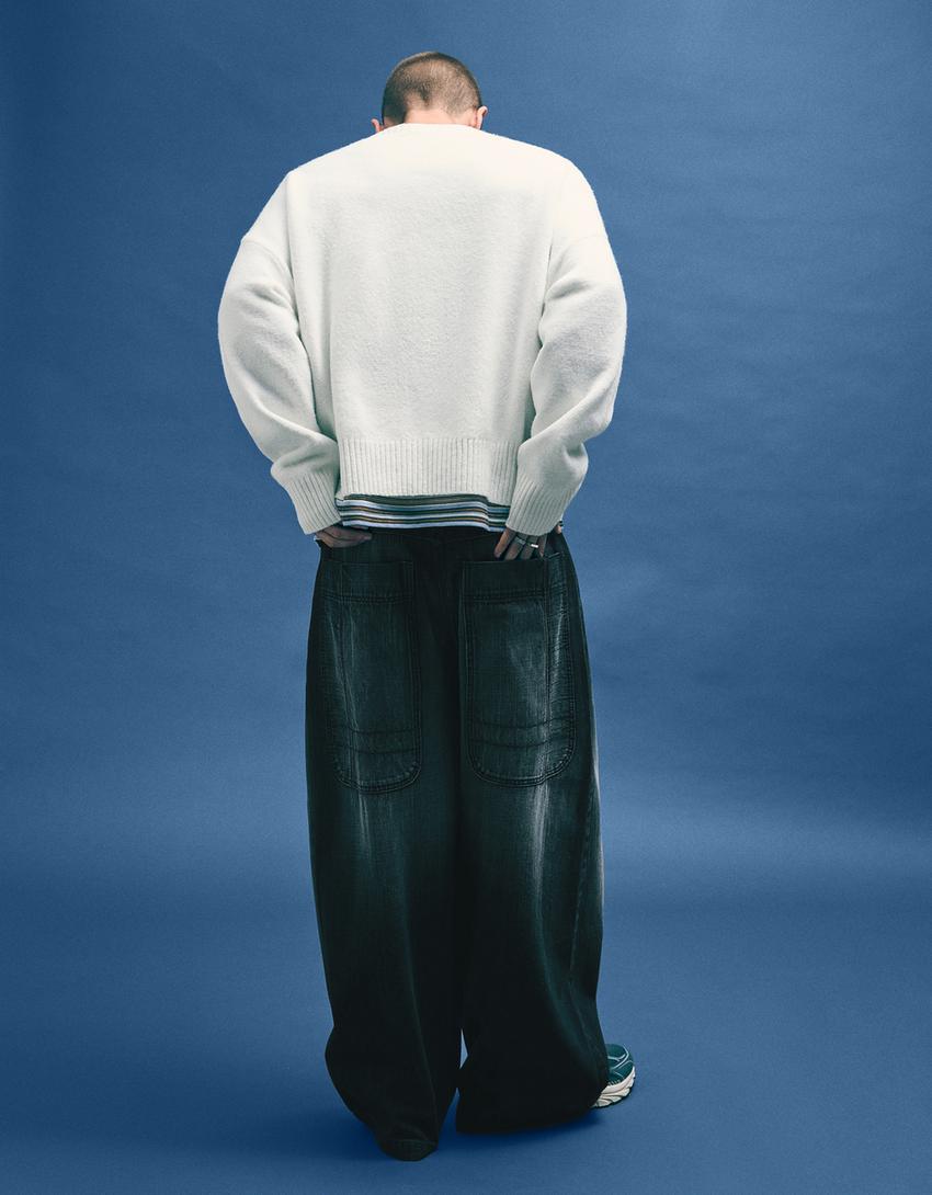 Cropped jumper-White