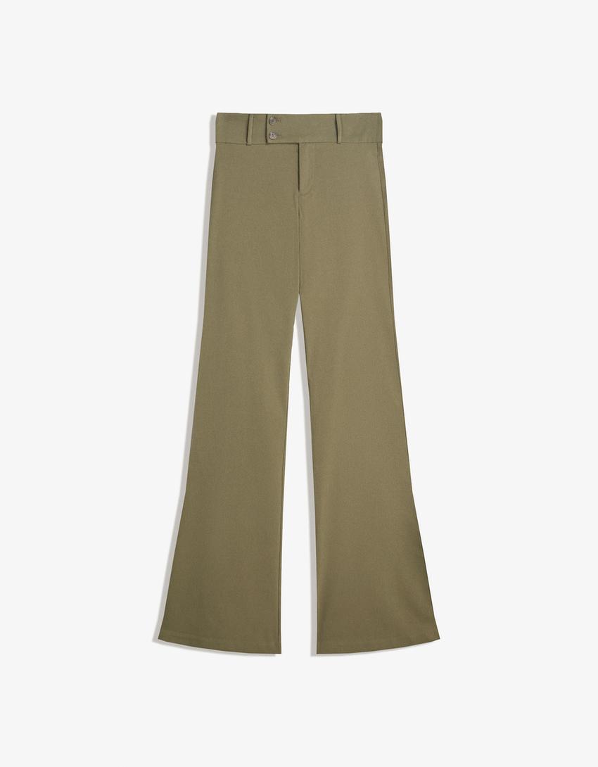 Pantalon flare bengalina-Vert-3