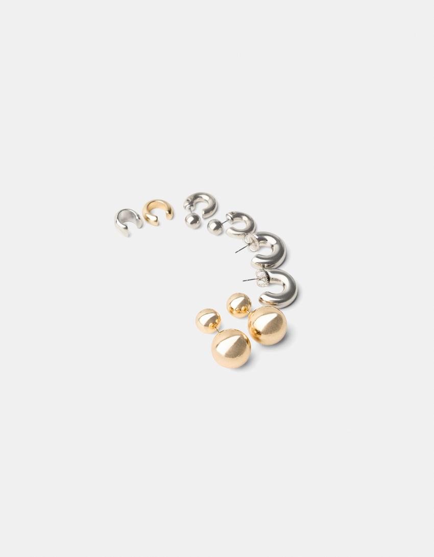 Pack 8 boucles d’oreilles ear cuff Signature Edition-Argent-4