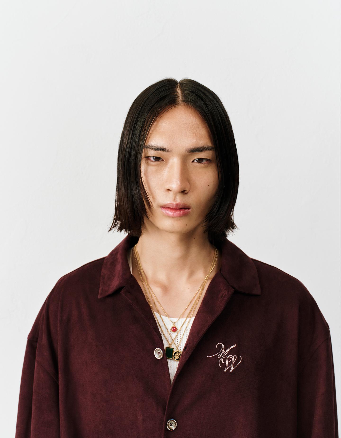 Bershka naszyjnik ze stali z zawieszkami złoty