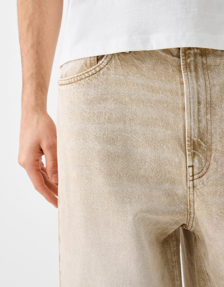 Jeans super baggy-Bege-5