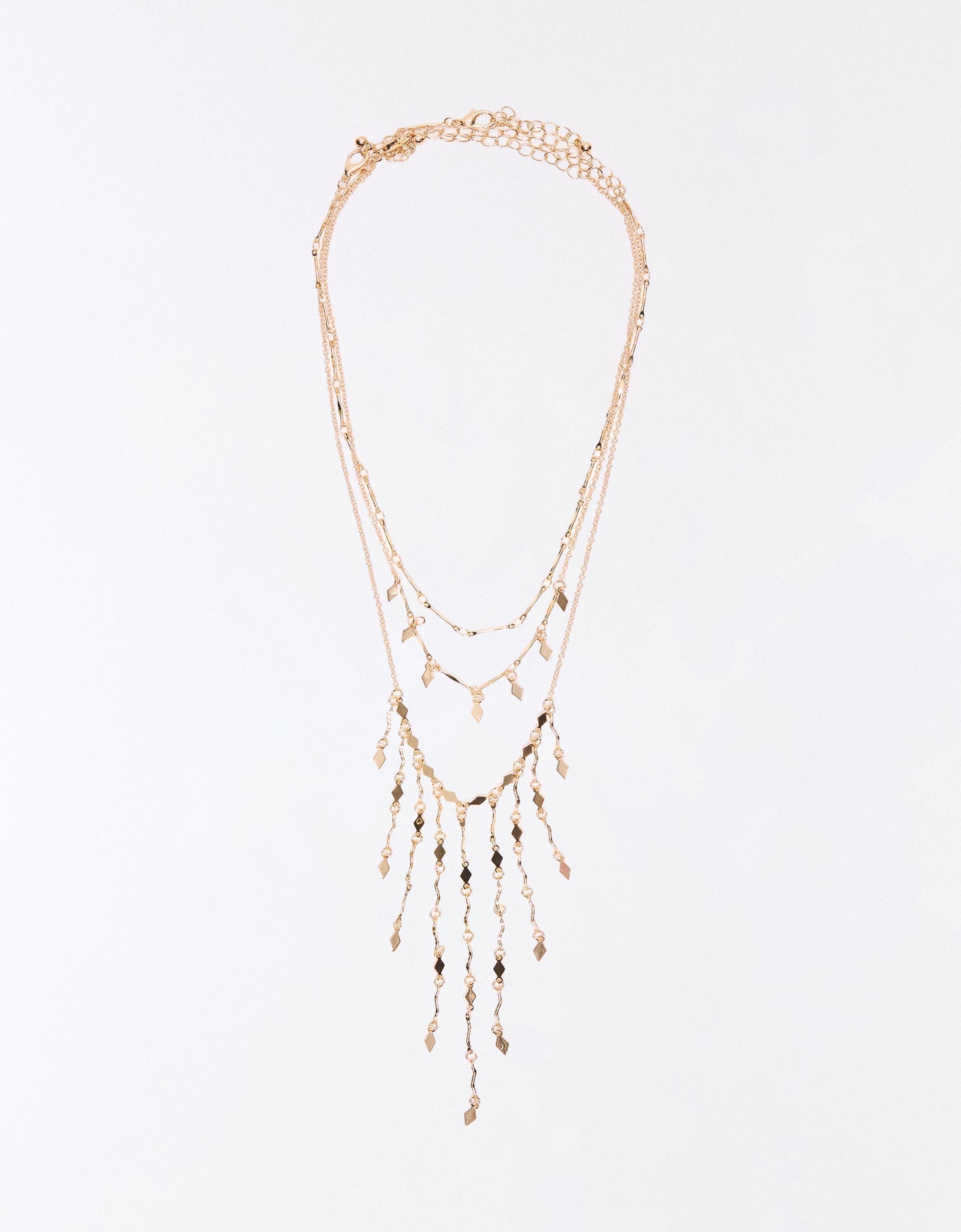 Pack of 3 layered chain necklaces — Gold