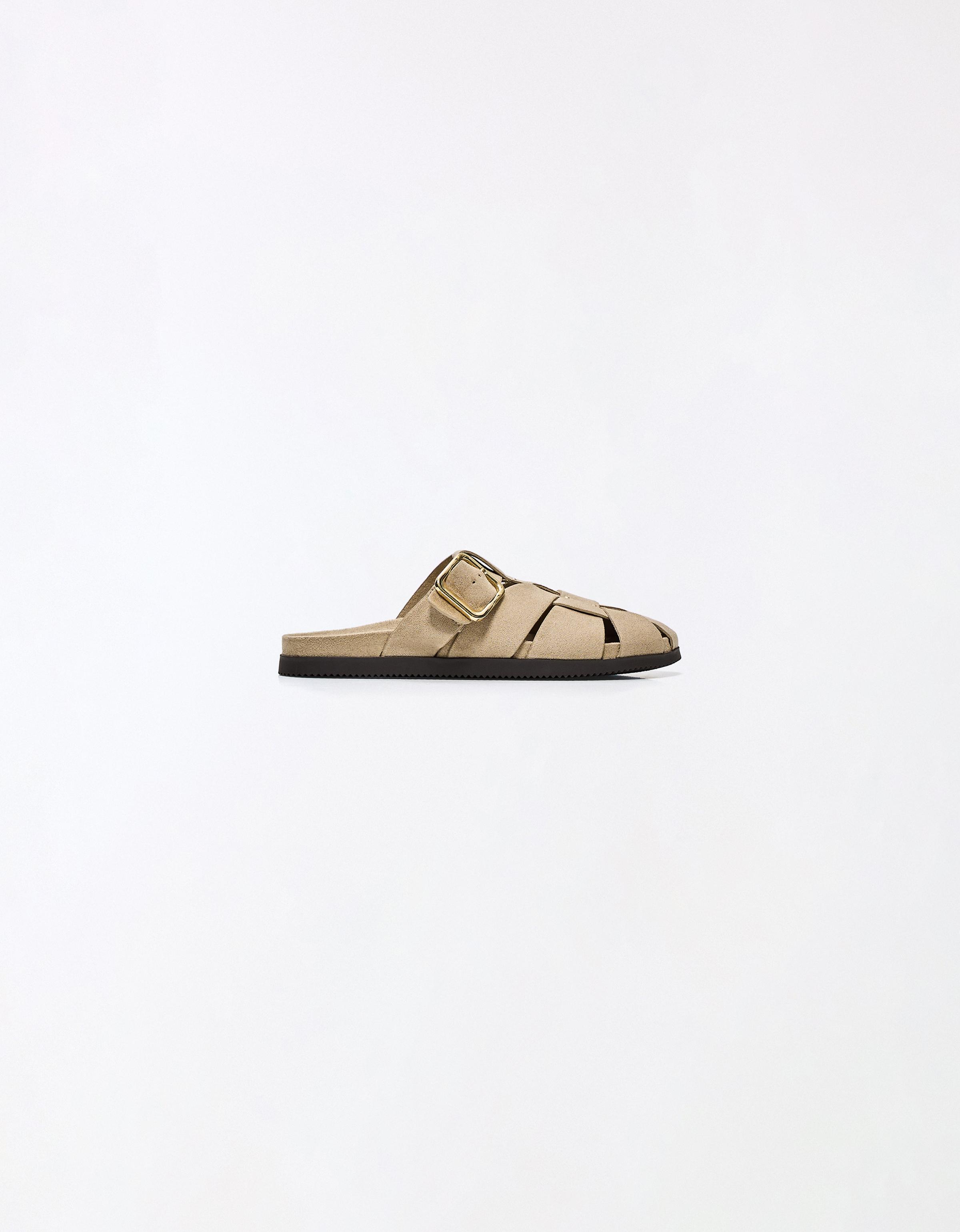 Clog cage sandals — TAUPE
