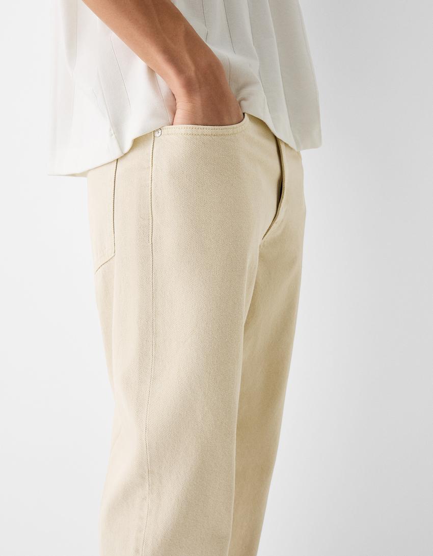 Jeans straight-Bege-3