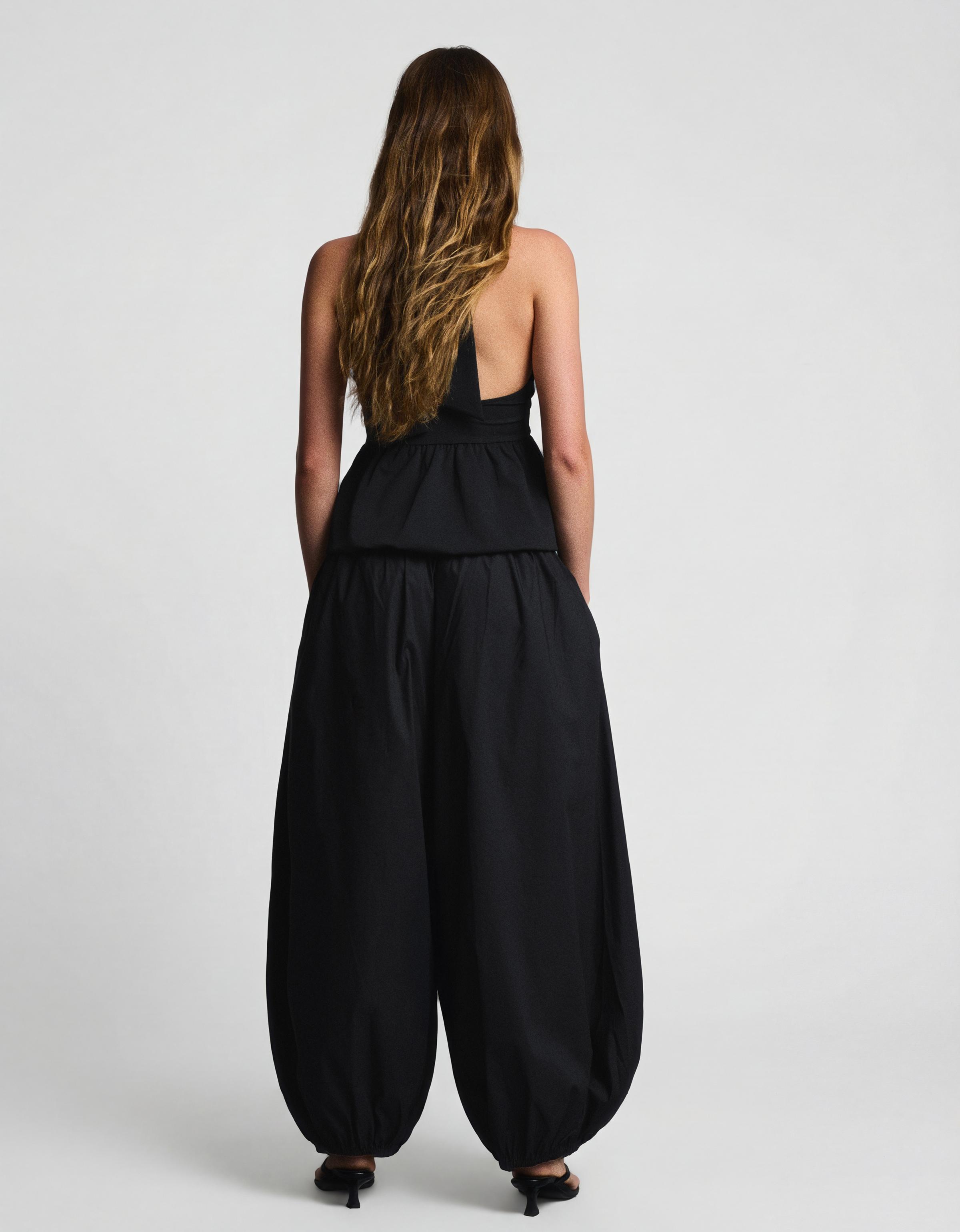 Poplin bloomer trousers — Black