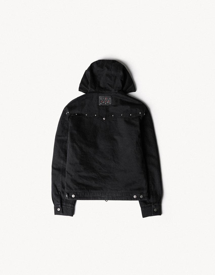 ARIES X BERSHKA kapüşonlu ceket-Siyah