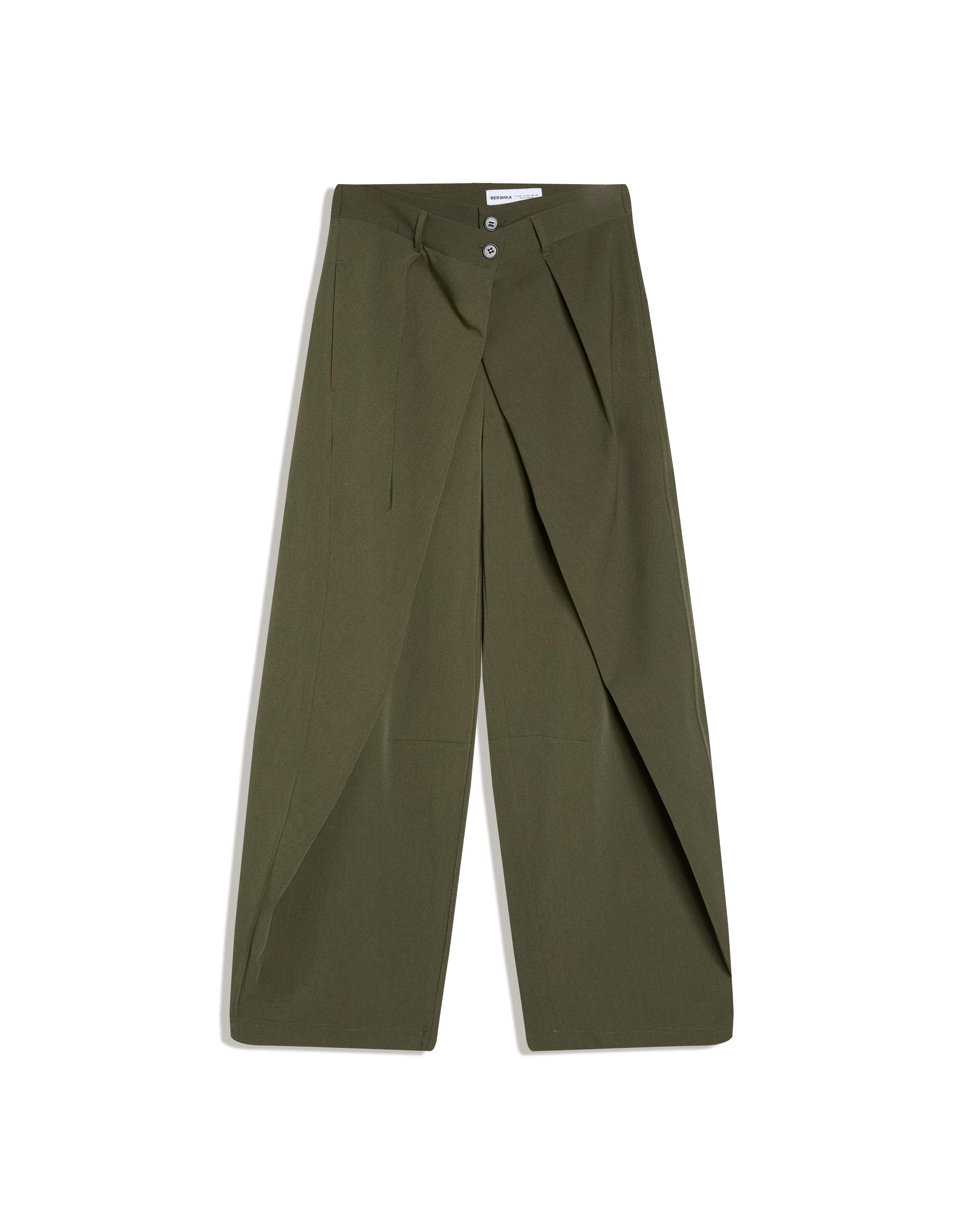 Çift düğmeli, pilili pantolon - Görsel 71