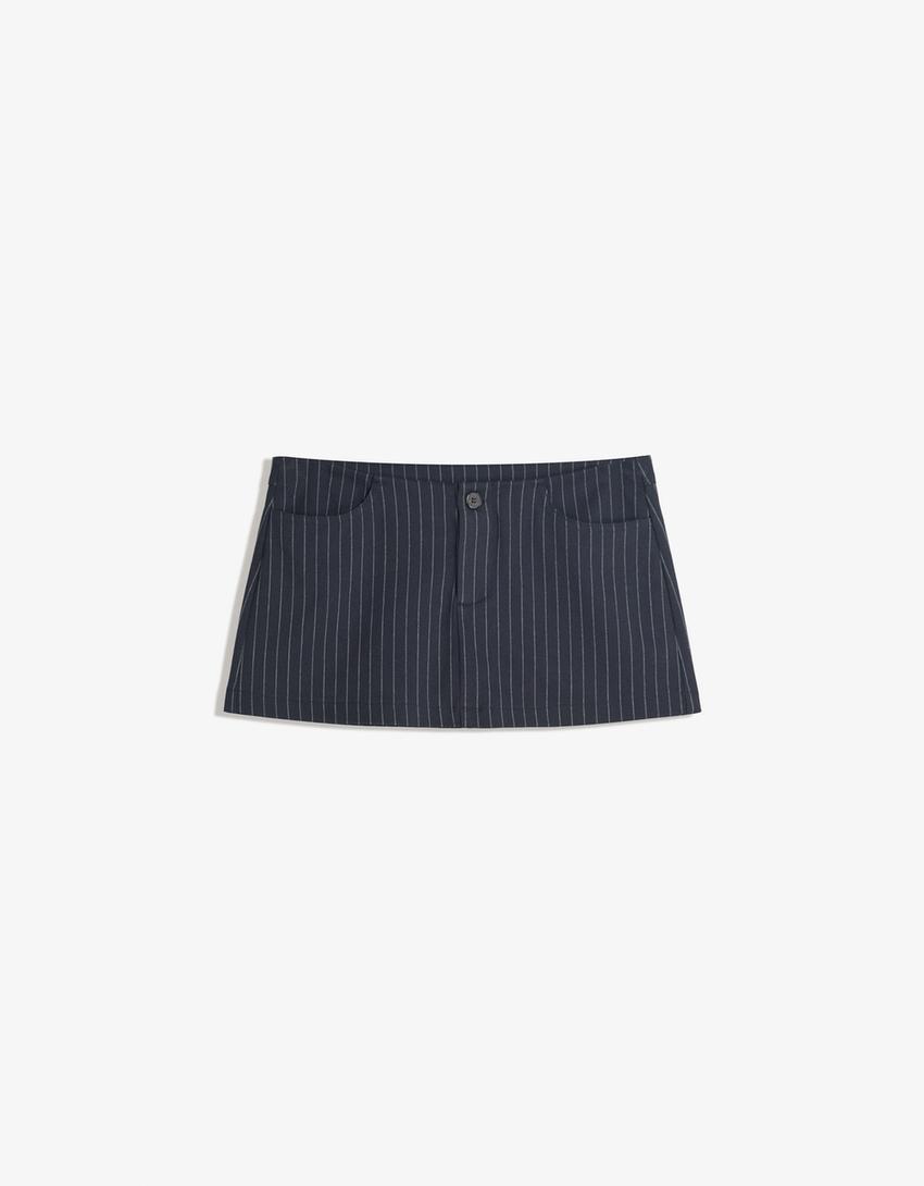 Falda mini tailoring-Marino-3