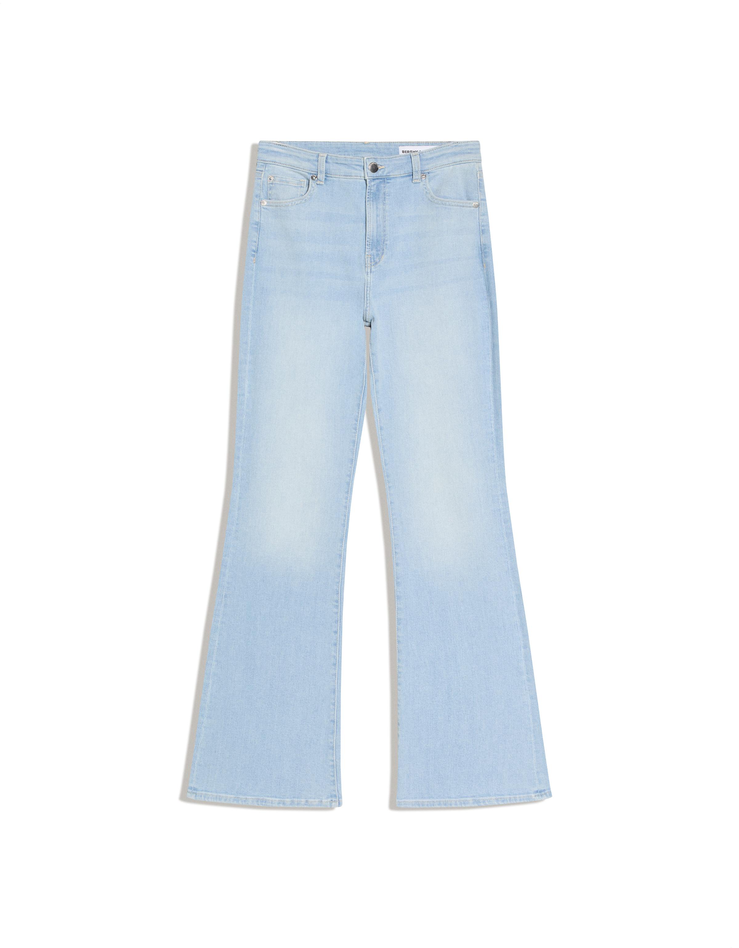 High-waist flared jeans