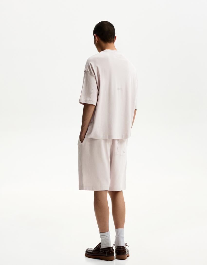 Boxy short sleeve T-shirt-Stone