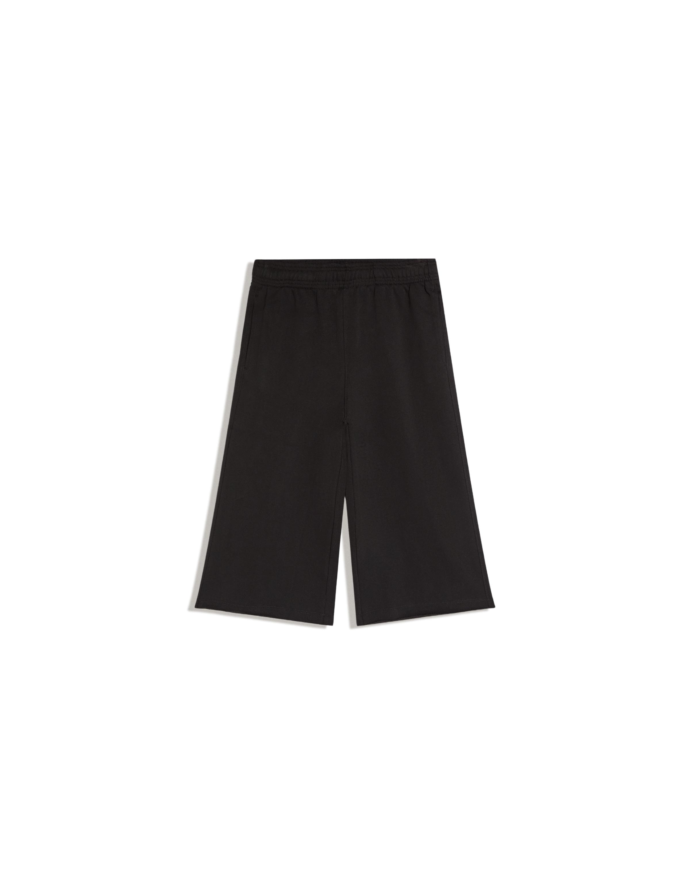 Long jersey Bermuda shorts — Black