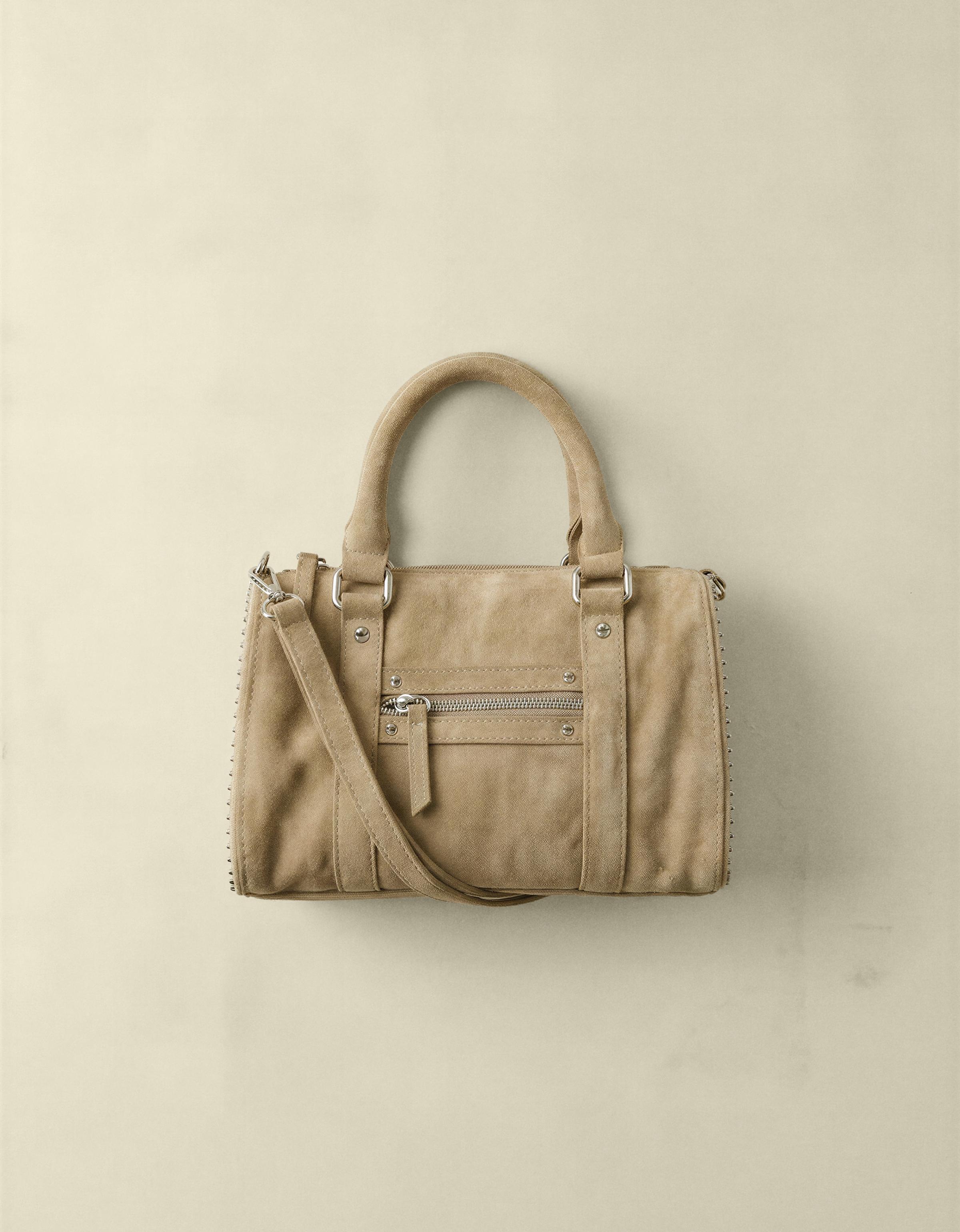 Süet görünümlü bowling çanta - Görsel 25