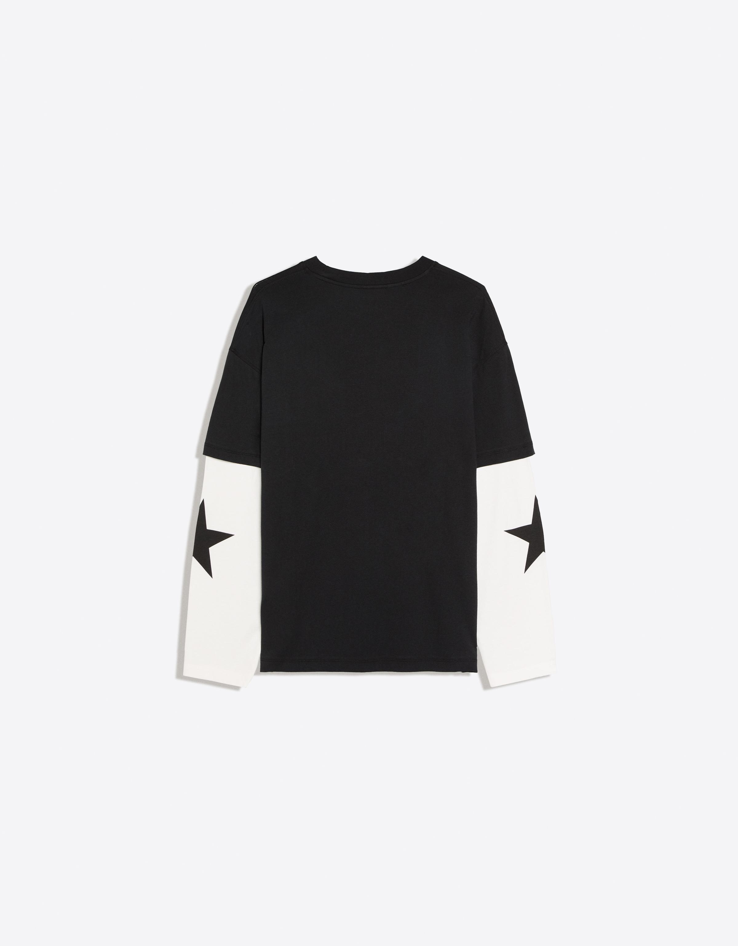 PAUL FRANK double-sleeve print T-shirt — Black