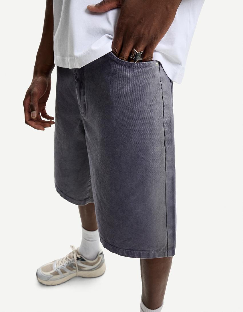Skater Bermuda shorts-Blue-1