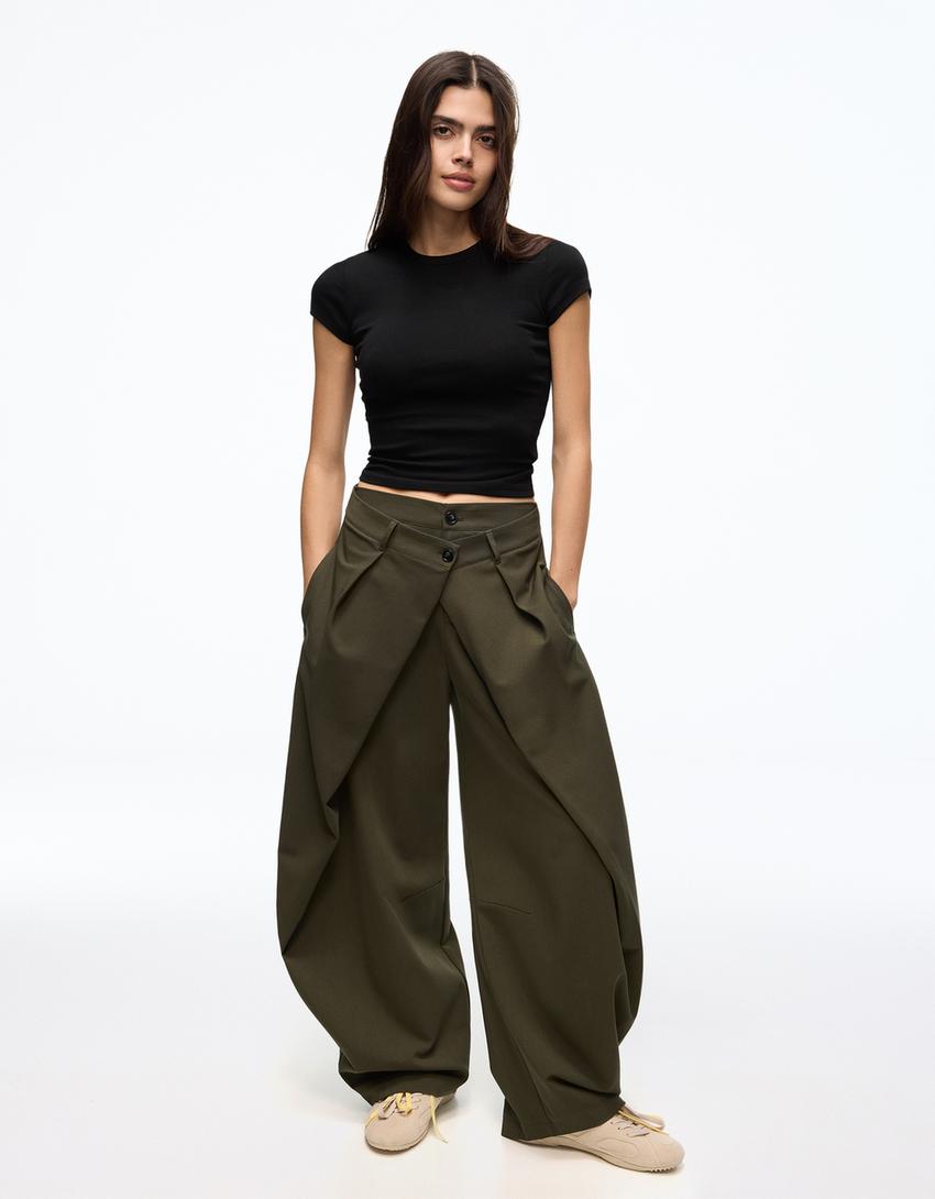 Short sleeve crew neck T-shirt-Black