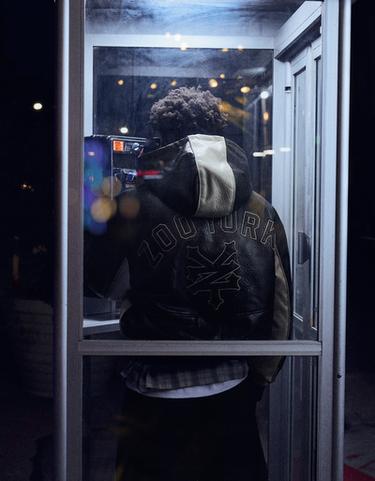 Faux leather hooded jacket ZOO YORK X BERSHKA — Black 2