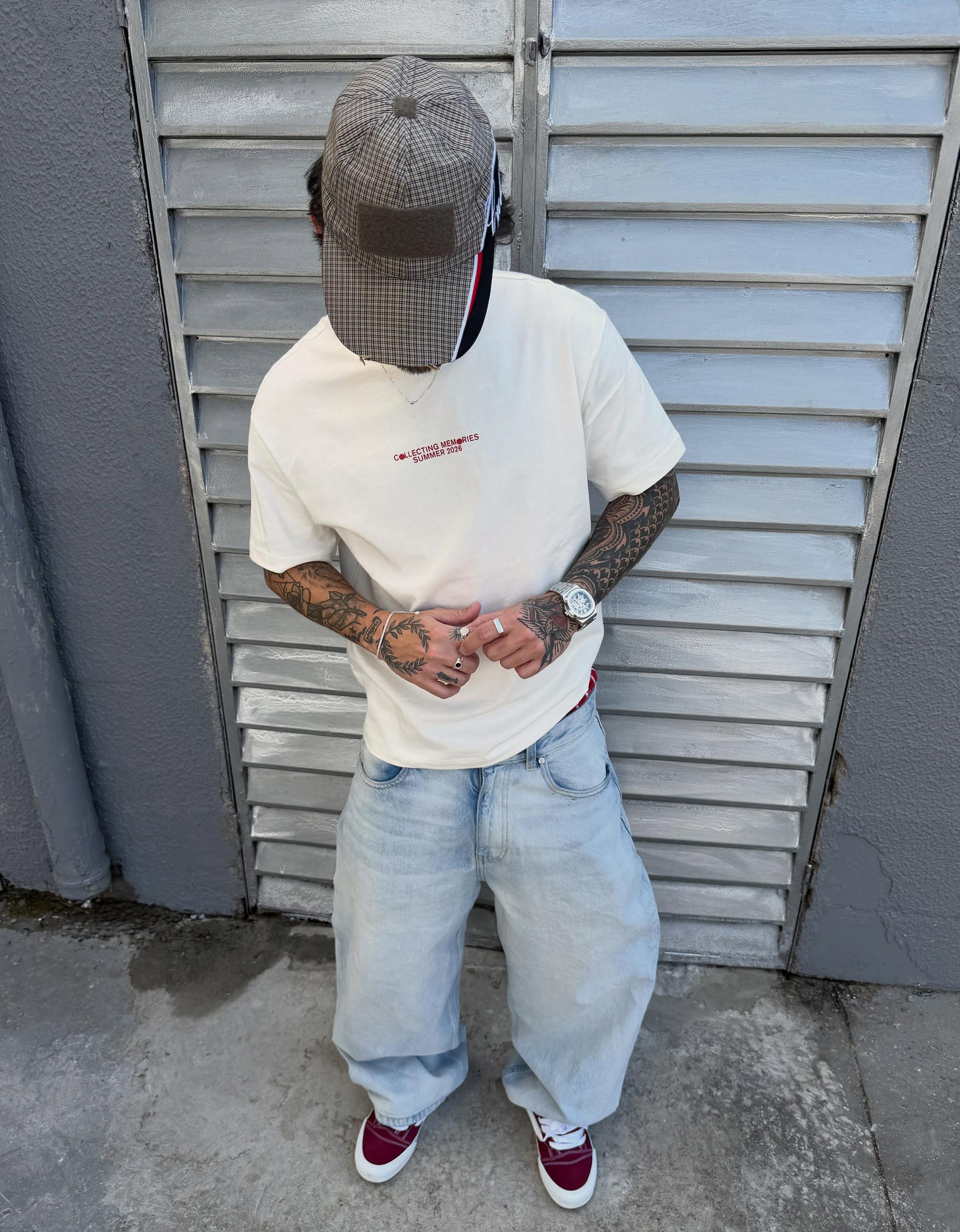 Short sleeve print T-shirt — White
