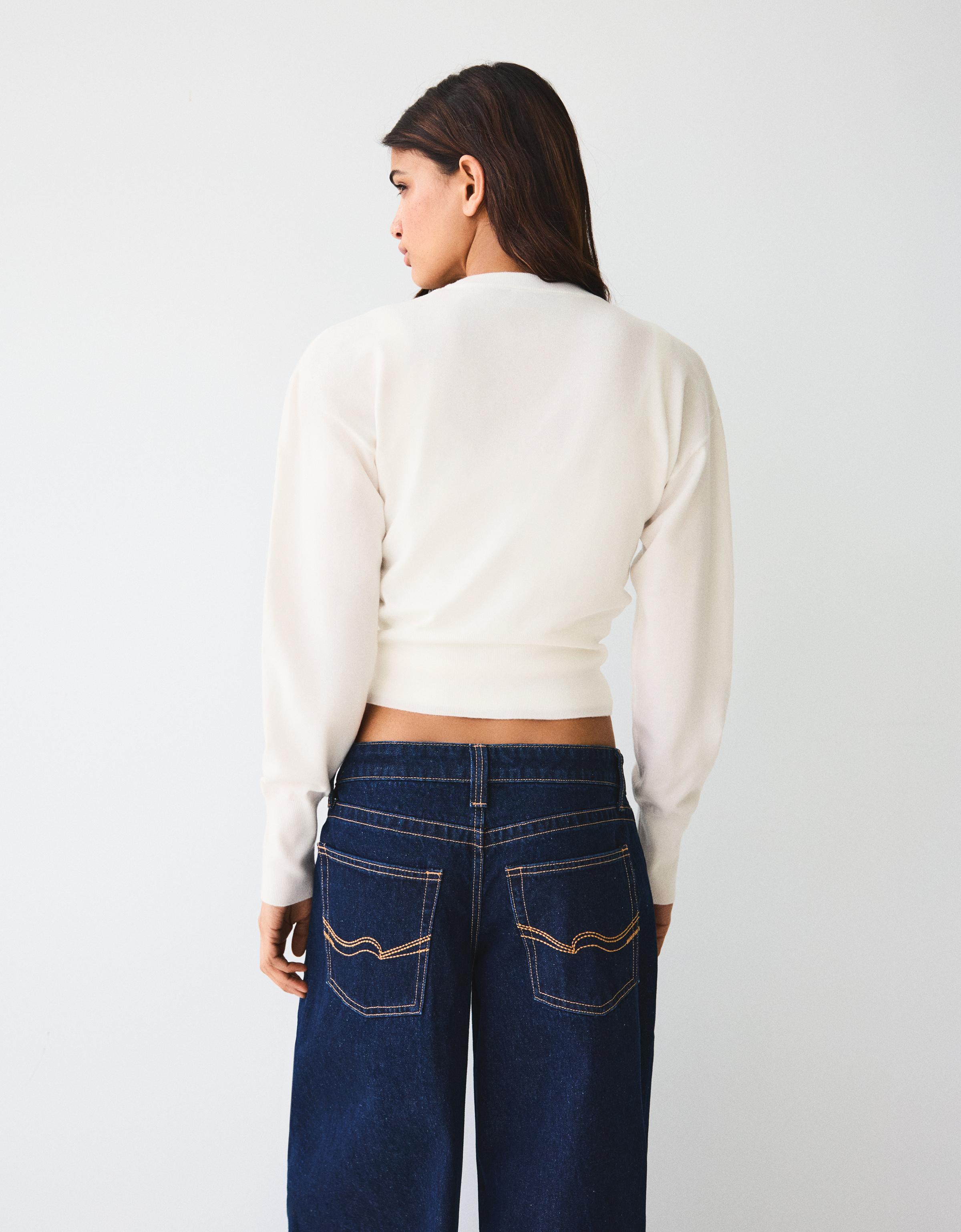 Bisiklet yaka çizgili düğmeli ceket - Görsel 13