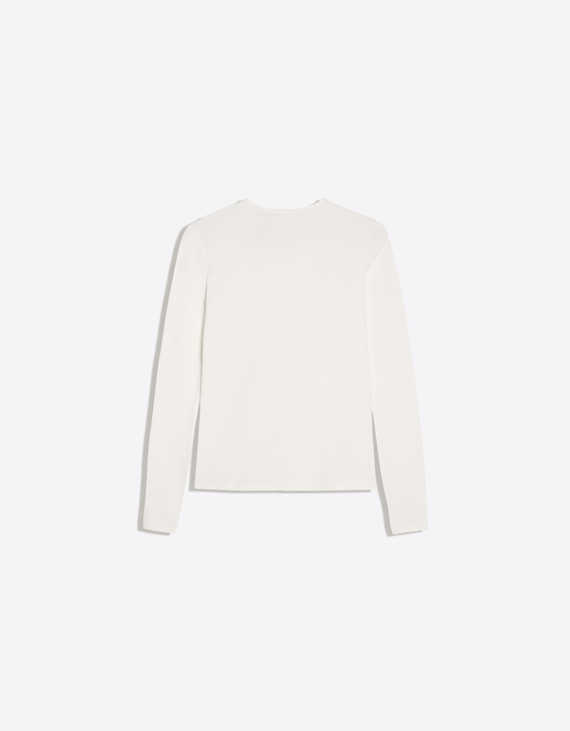 Round neck long-sleeve T-shirt — Off white