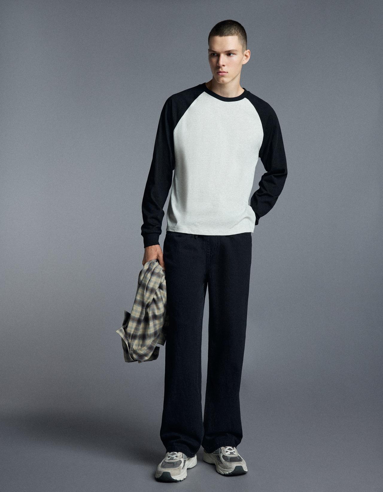 Straight jogger jeans — Black