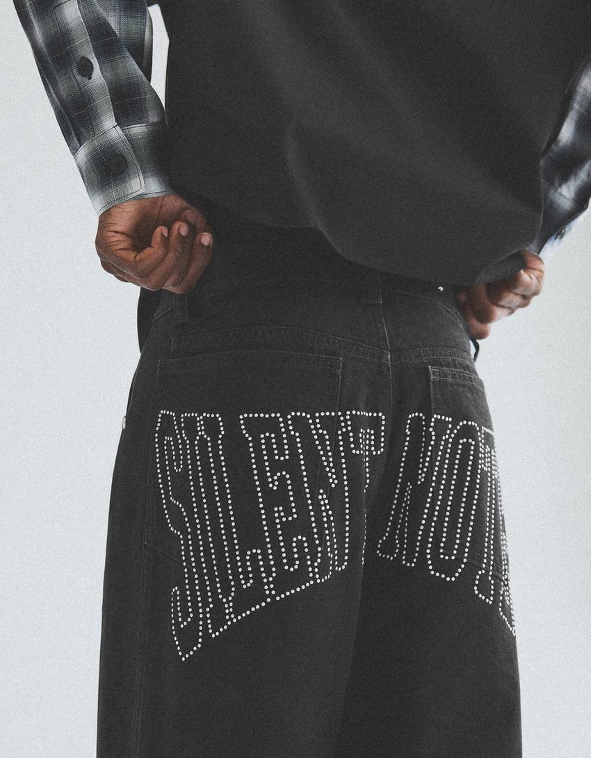Jeans tachuelas-Negro