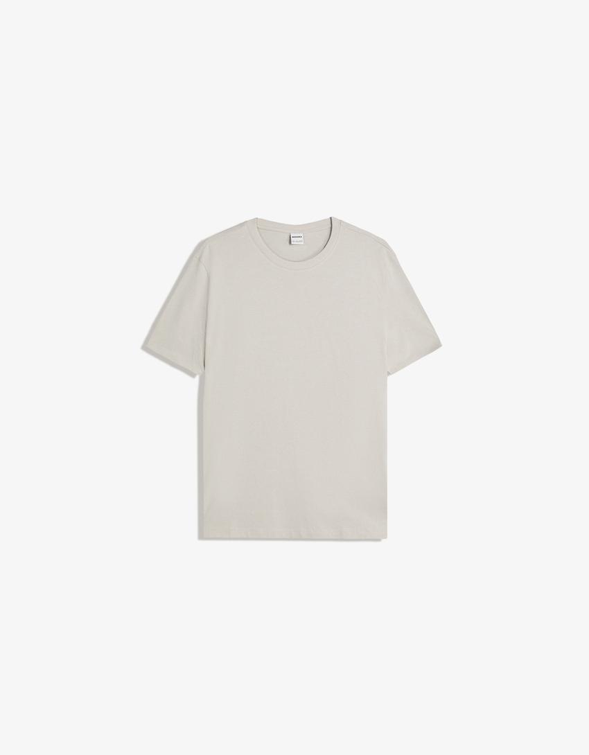 Camiseta manga corta básica-Piedra-0