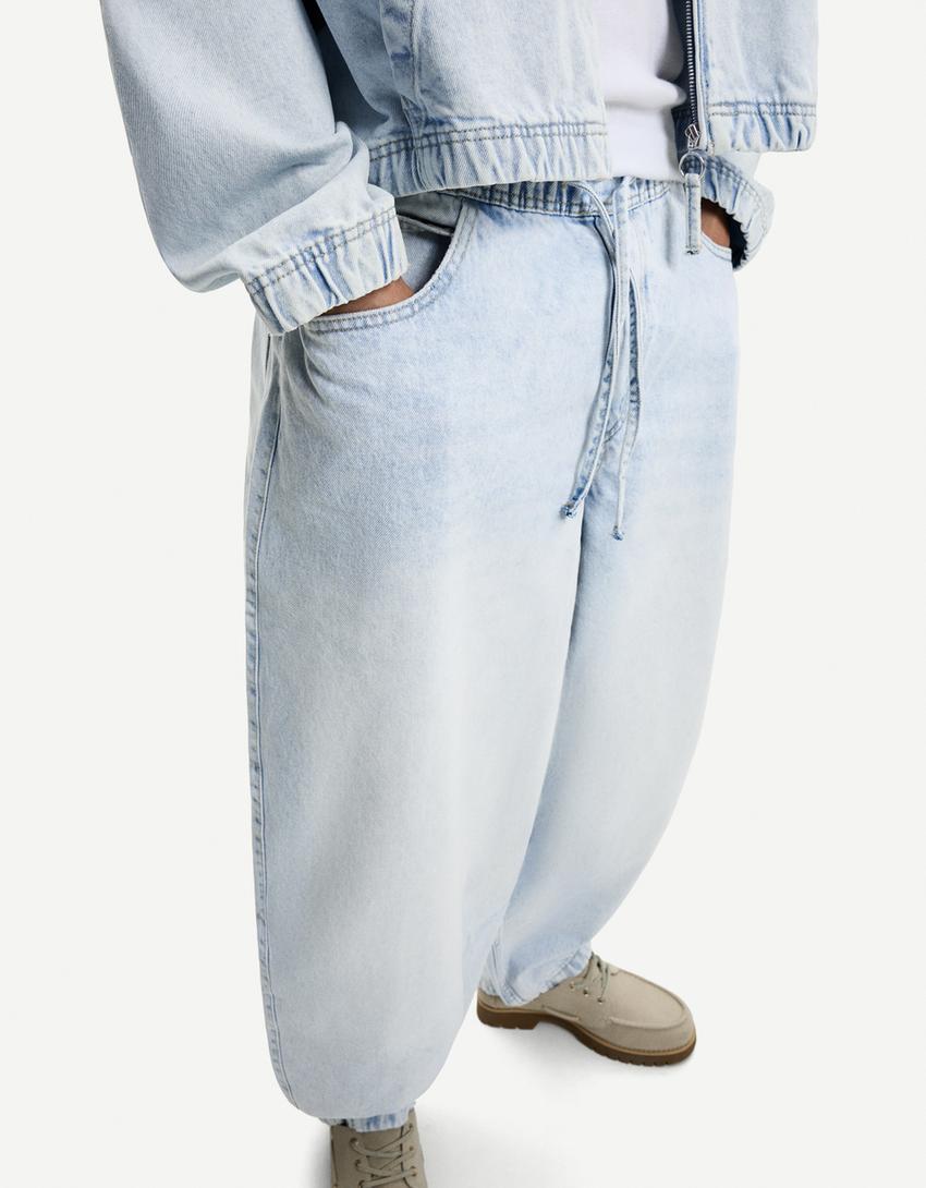 Jean super balloon-Bleu clair-2