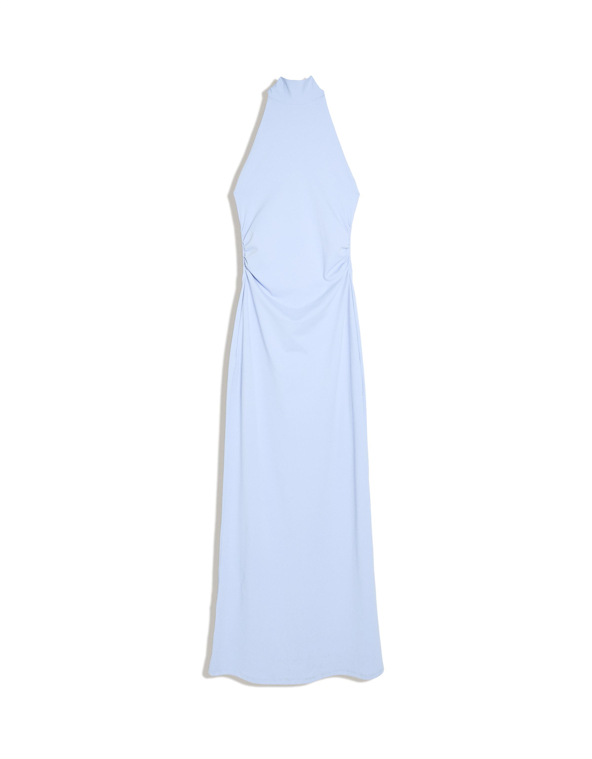 Halter midi dress — Light blue