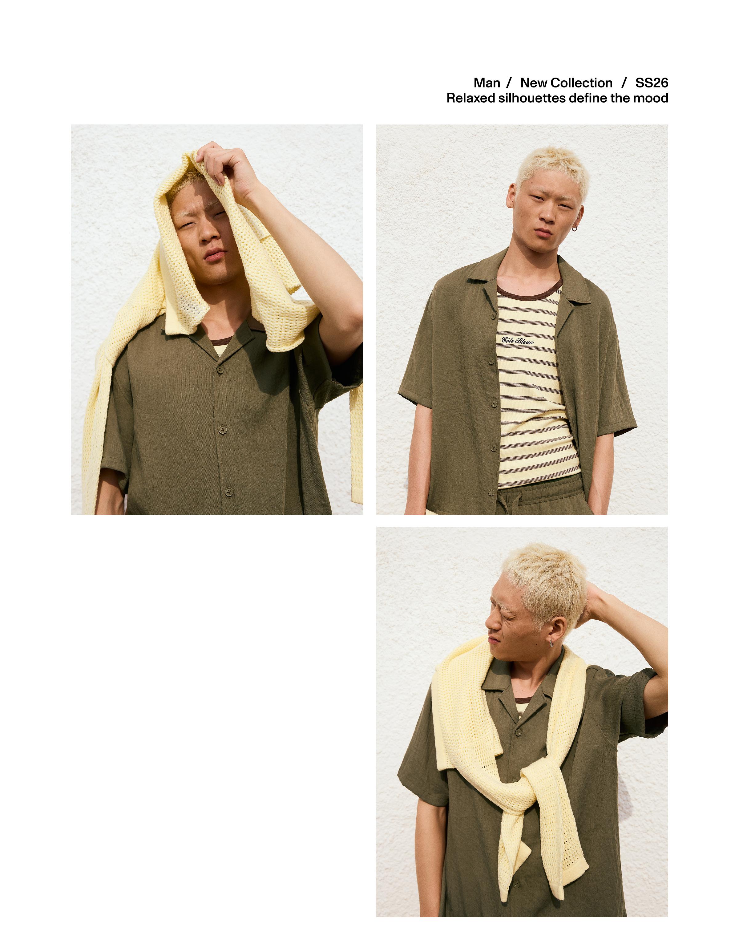 Rustic short sleeve shirt — Khaki