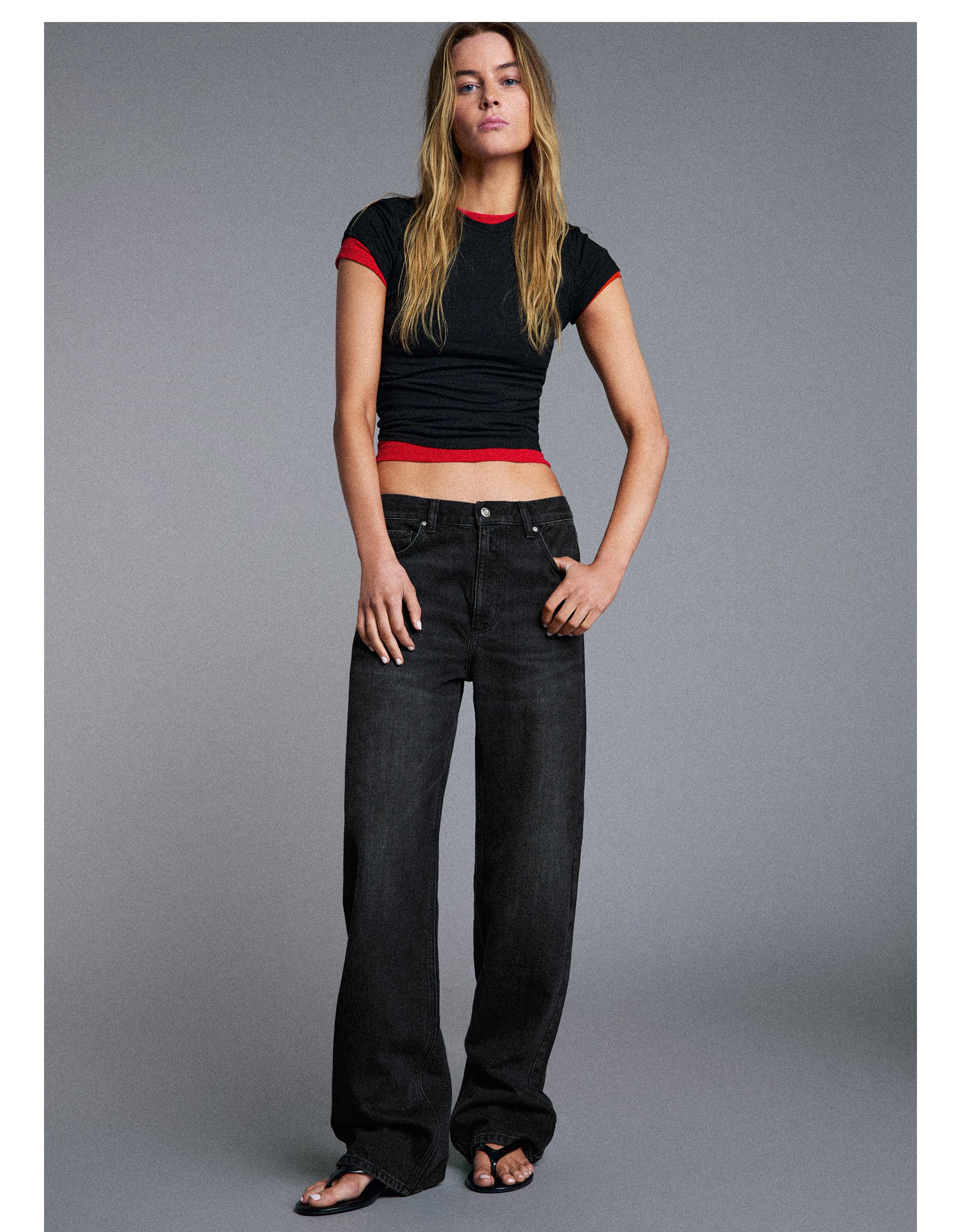 Straight baggy jeans — Black