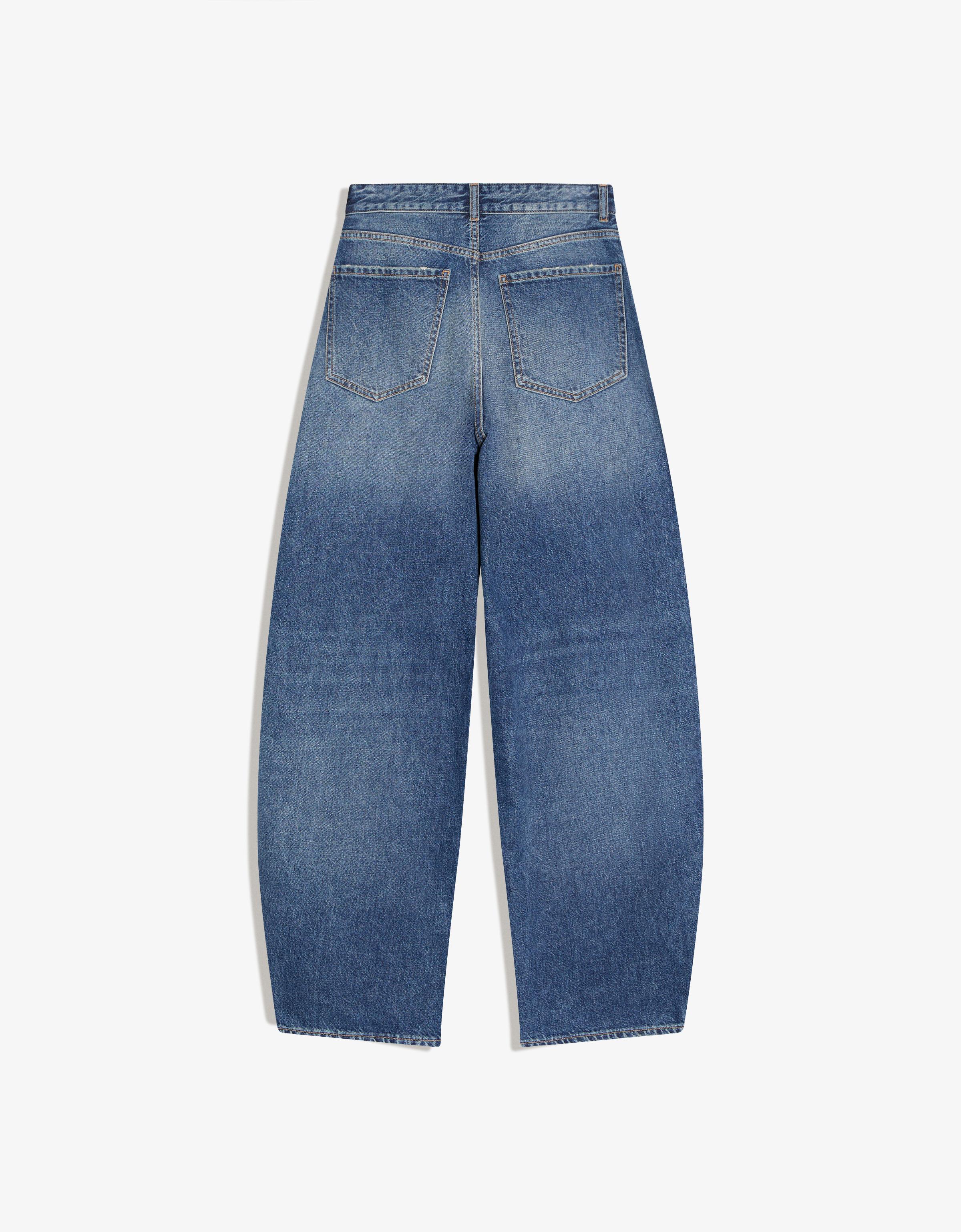 High-waist barrel-leg jeans