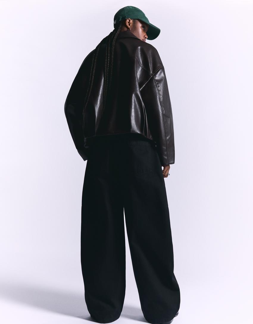 Barrel trousers-Black