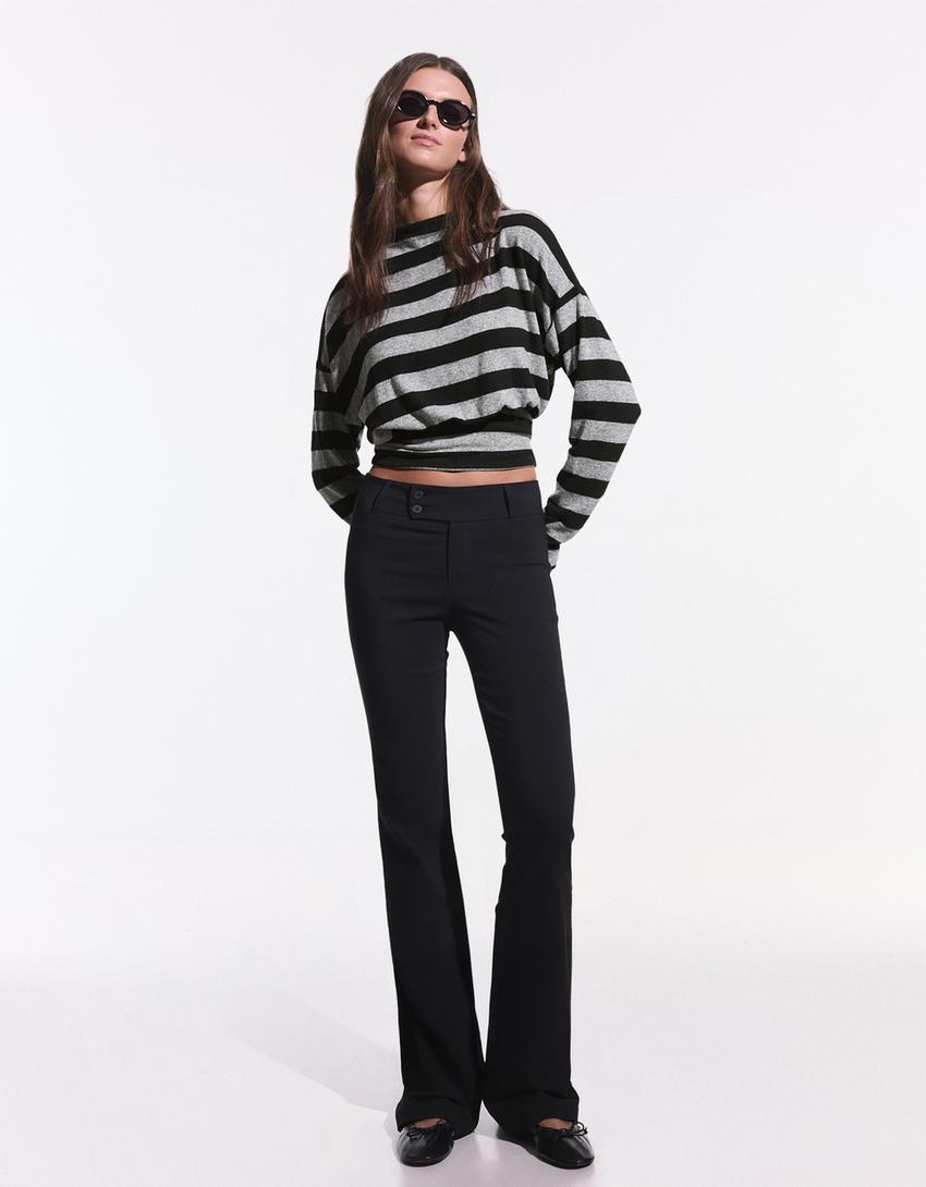 Mock neck jumper-Dark grey