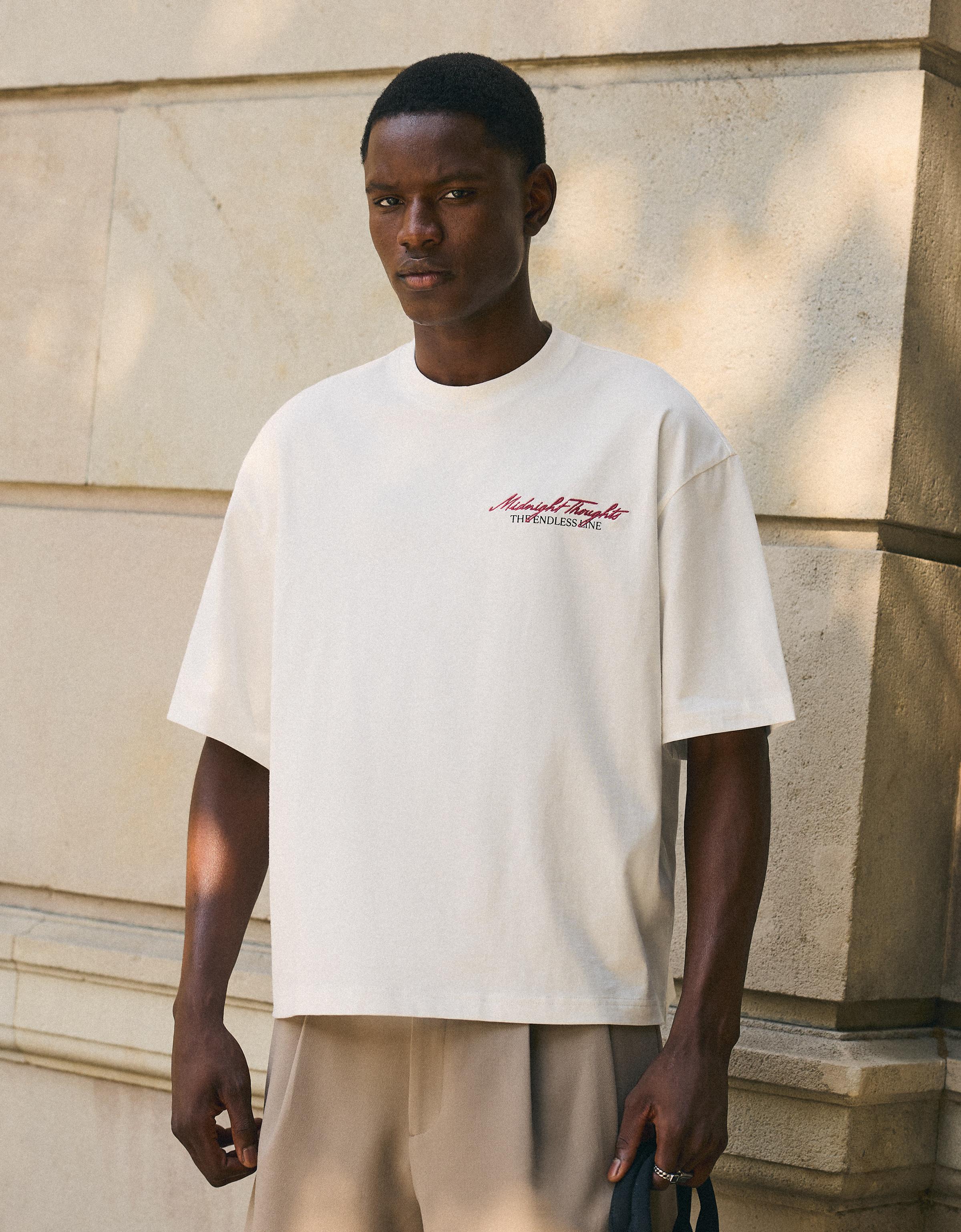 Short sleeve print T-shirt — White