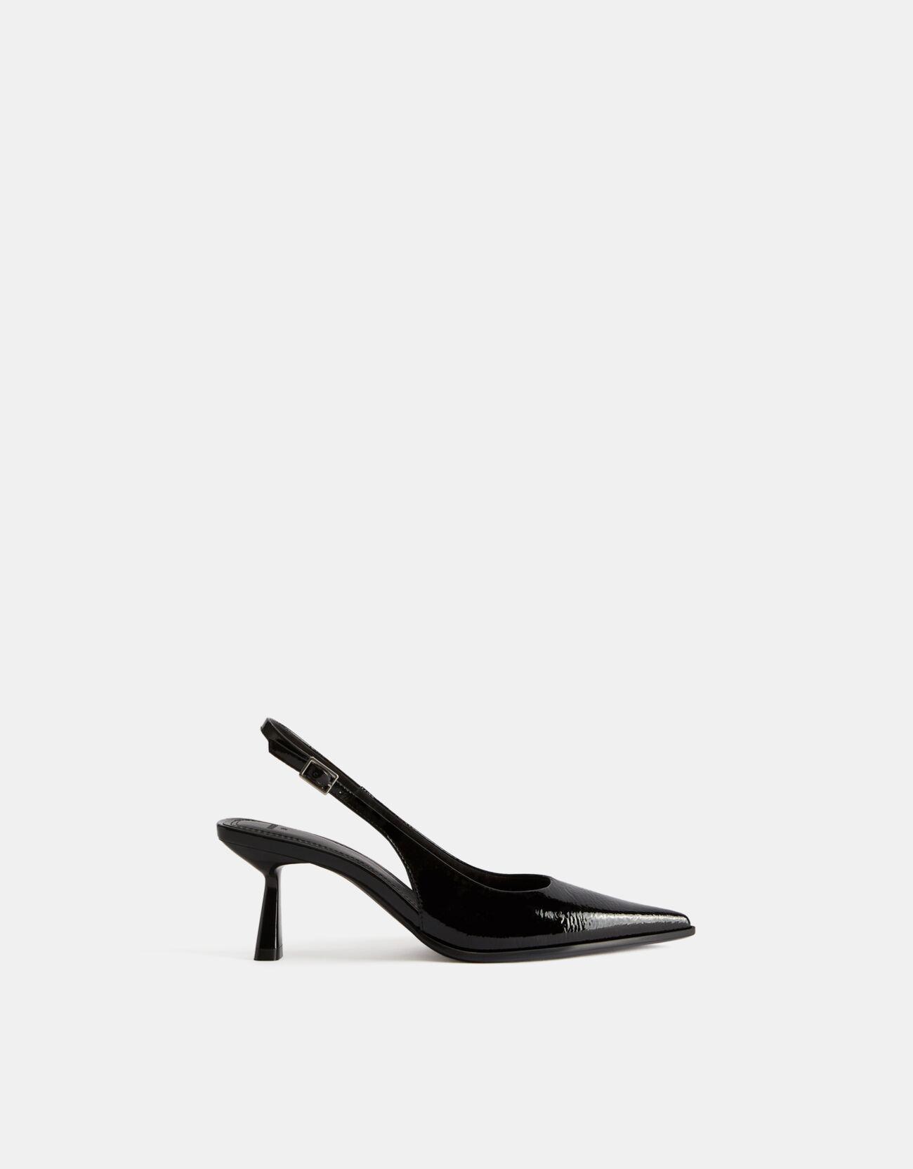 Backless kitten-heel shoes — BLACK