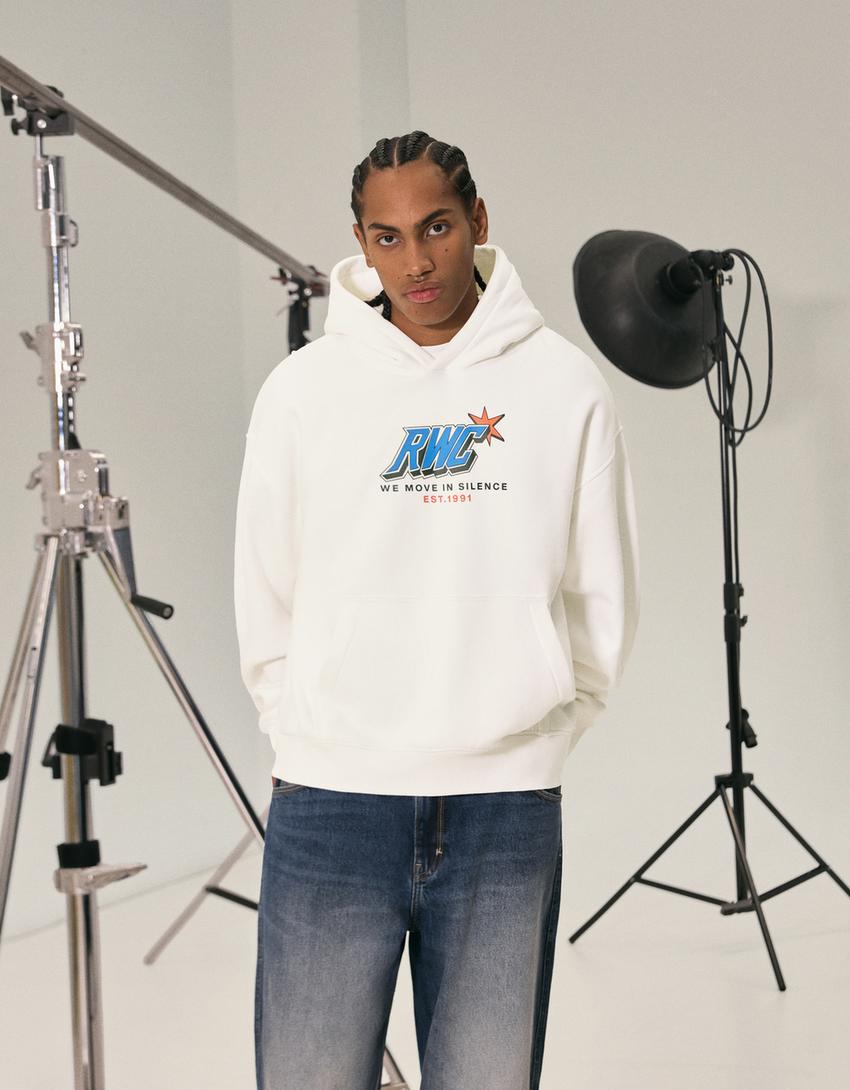 Hoodie with print-Off white