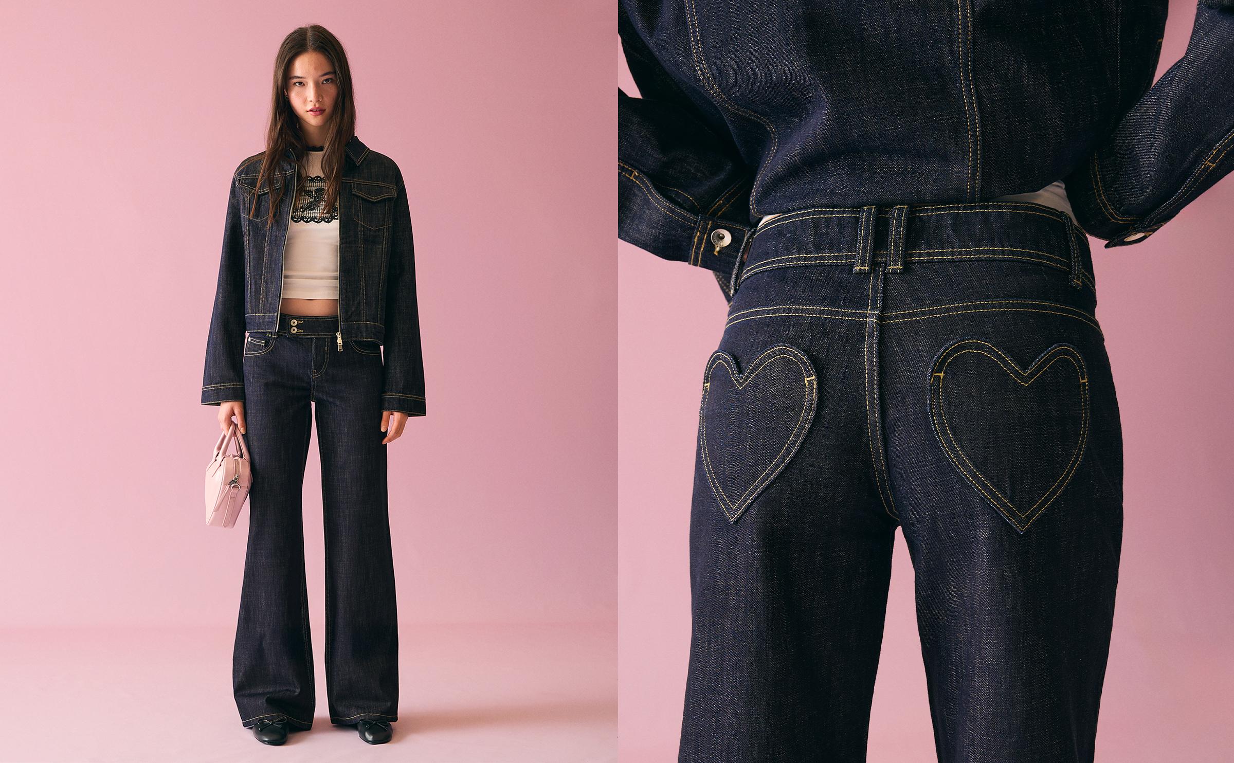 İşlemeli düşük bel baggy fit jean - Görsel 23