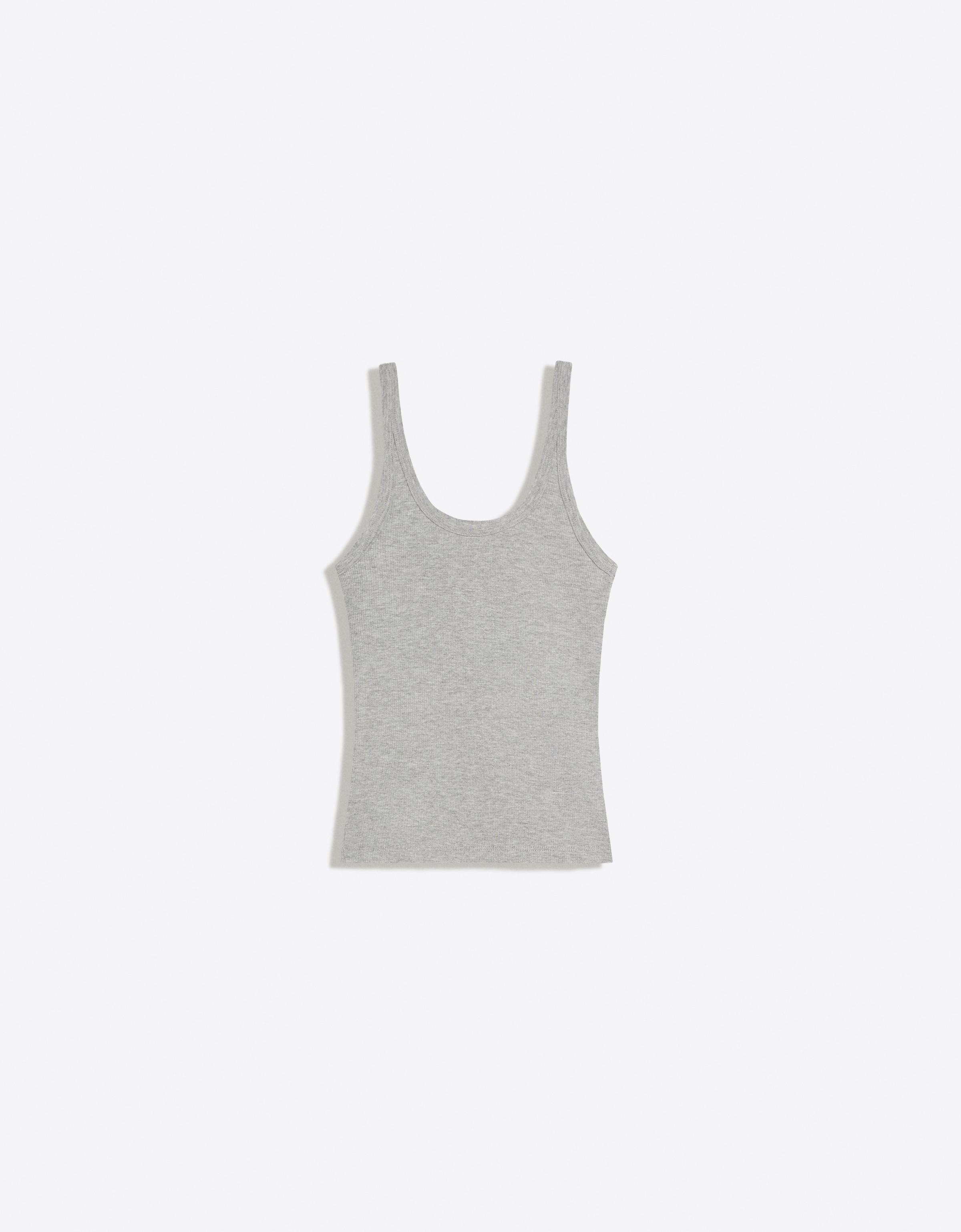 Ribbed vest top — Grey