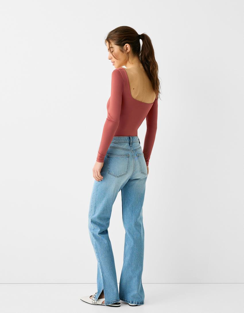 بودي بأكمام طويلة-برتقالي داكن-1