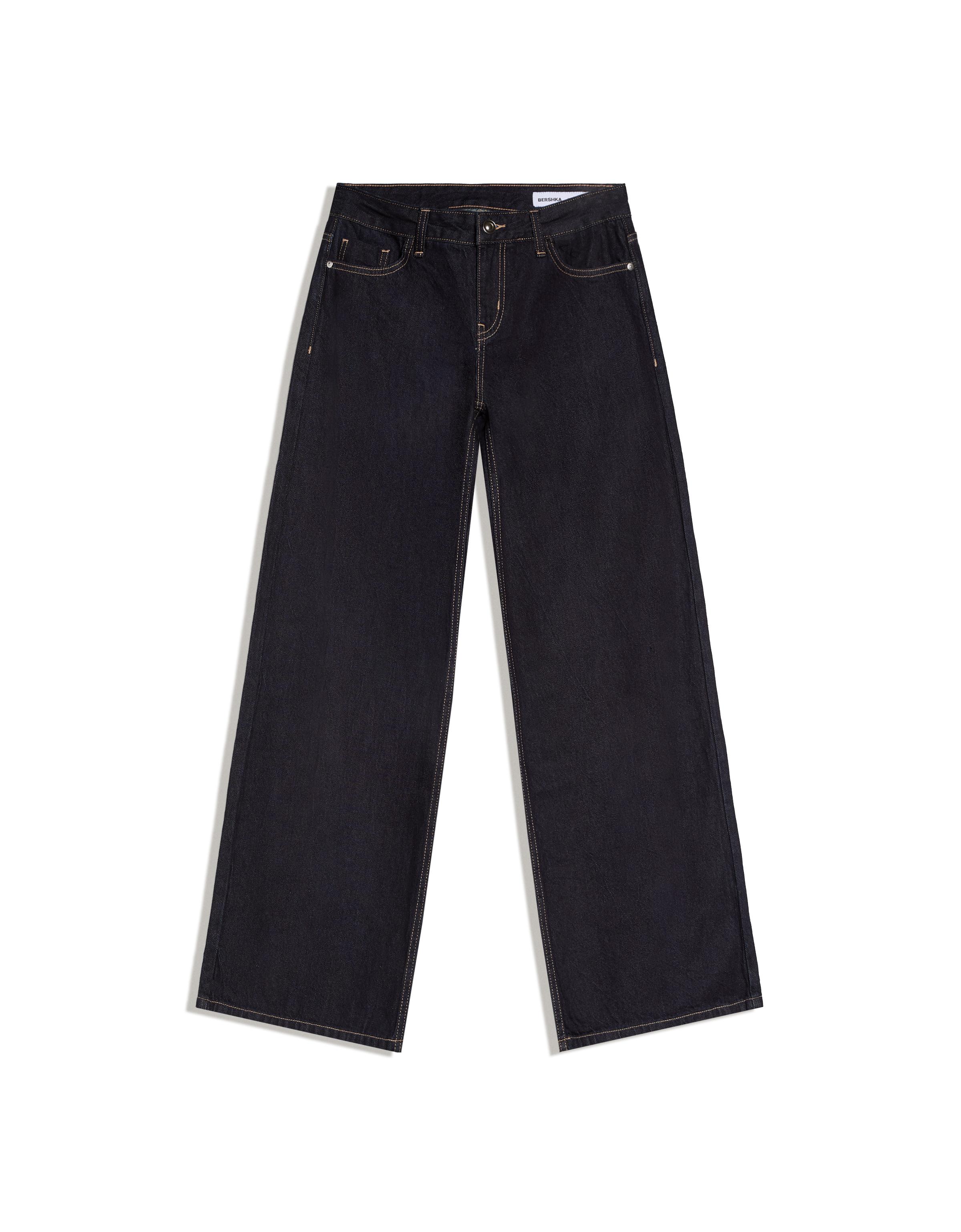 Geniş paça düşük bel jean - Görsel 8