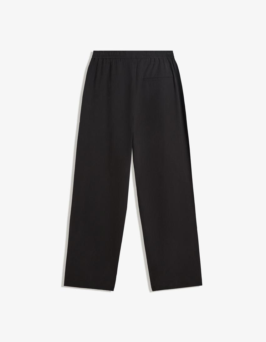 Pantalon baggy fit jogger fit-Noir-4