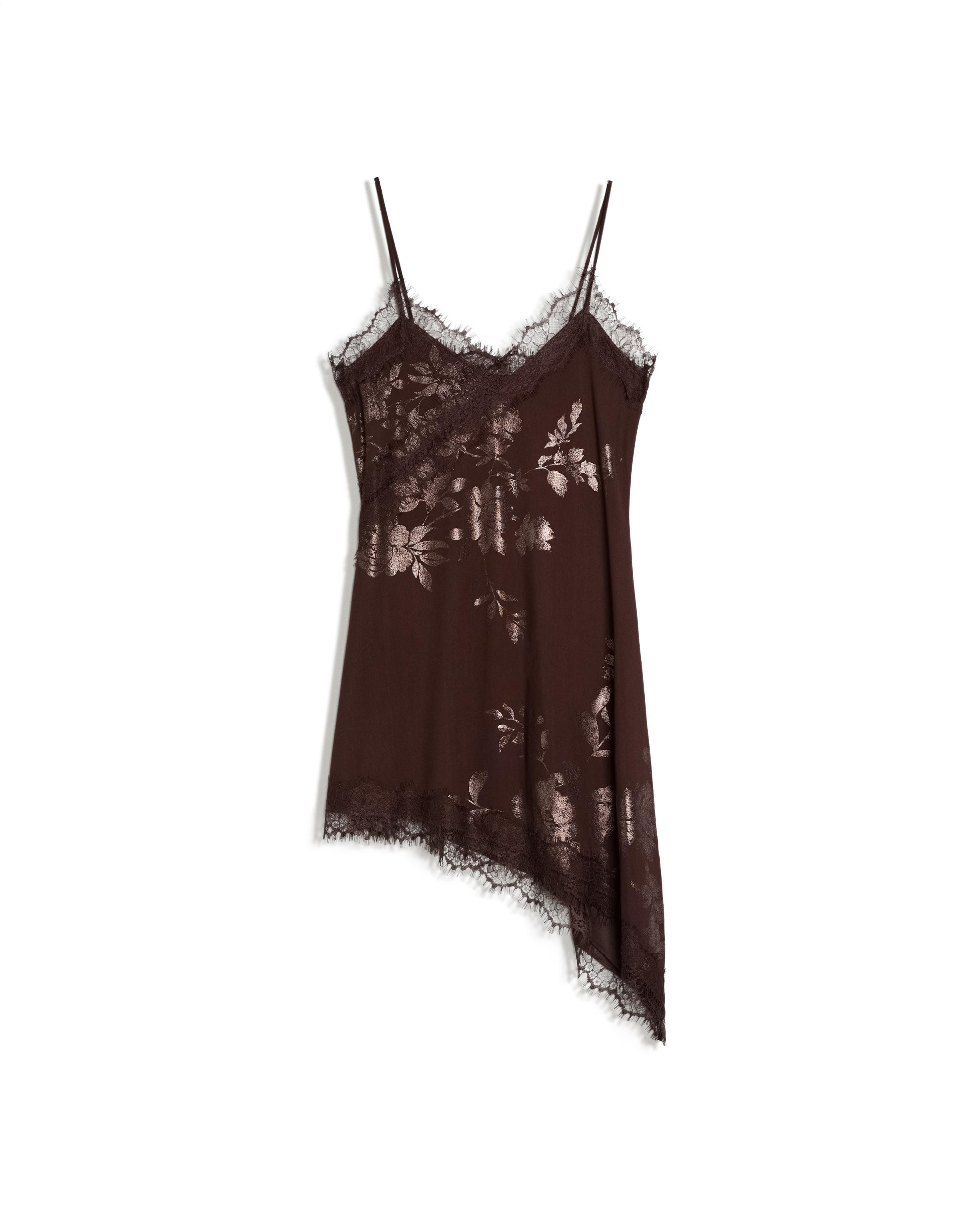 Dantelli tül mini elbise - Görsel 6