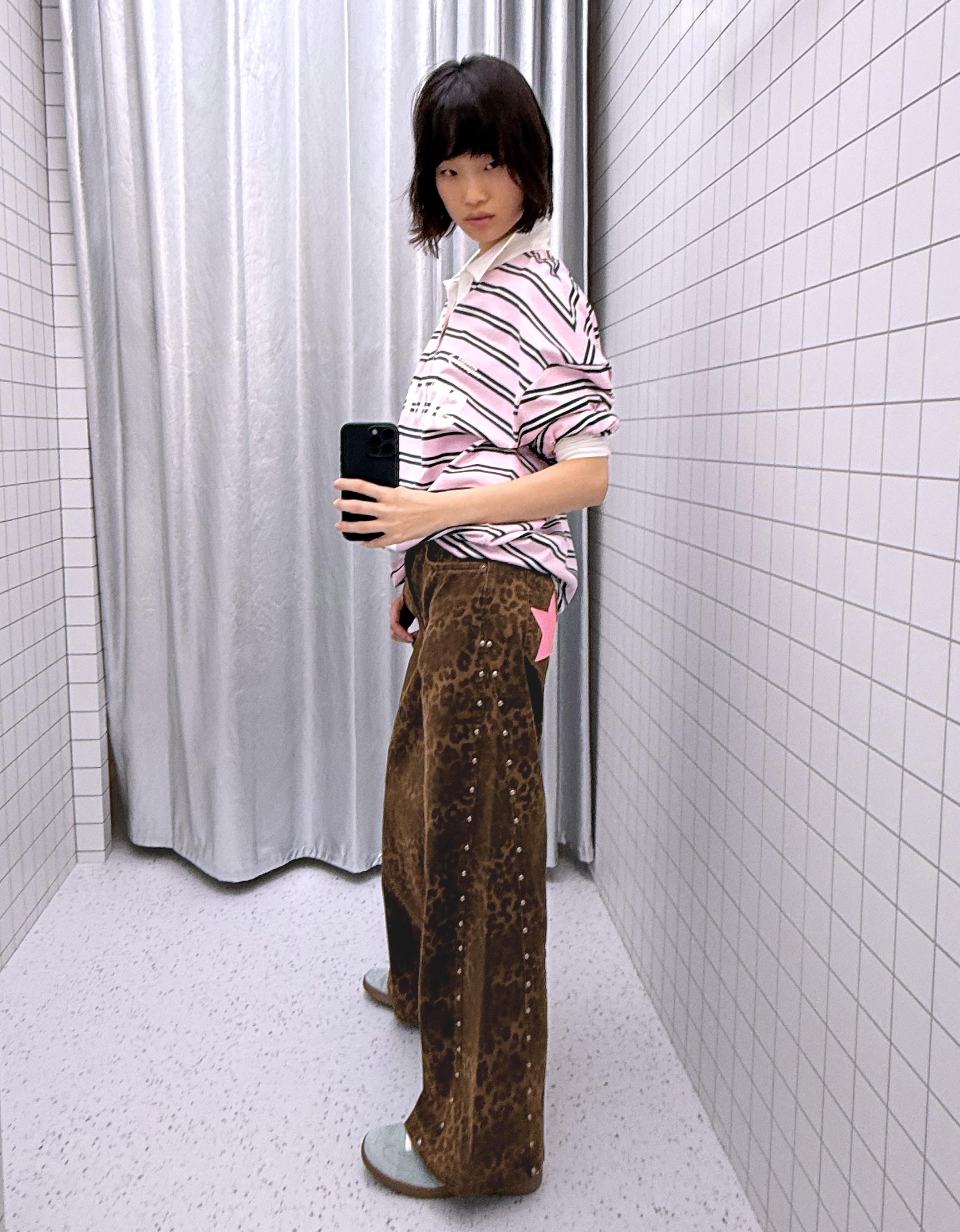 Straight fit fitilli kumaş pantolon - Görsel 53